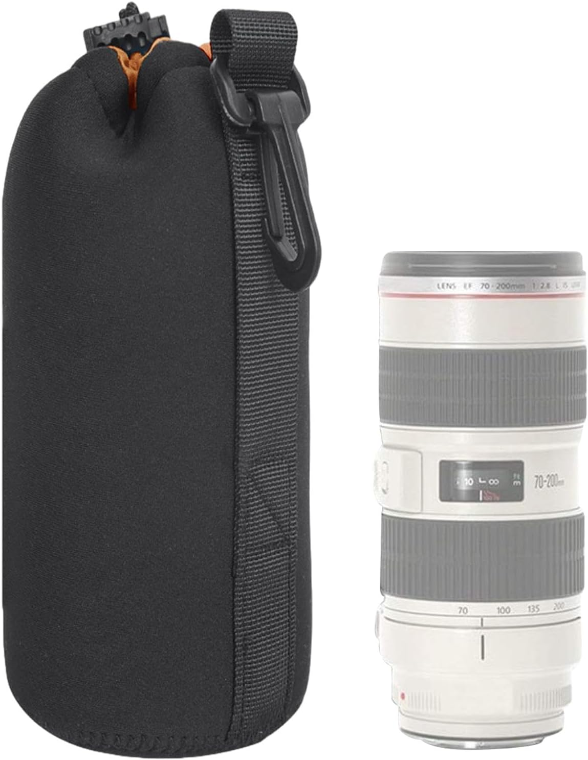 Thick Padded Pouch for Lens Bag, Pouch Case for DSLR SLR Camera Lens, Neoprene Large Lens Bag, Soft Neoprene DSLR Lens Bag, Protective Case for Camera Lens Storage, Telephoto Lens, Secure for DSLR SL