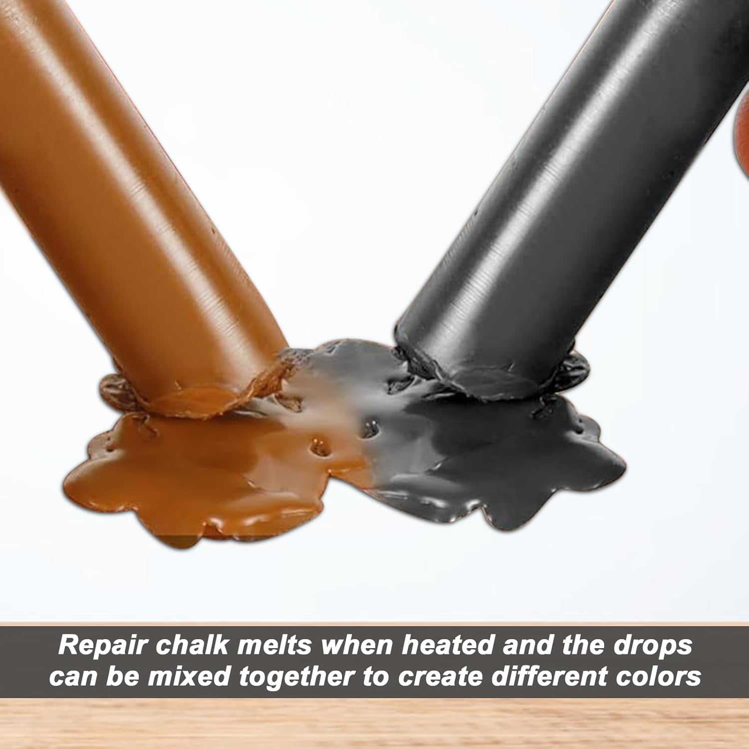 9 Colors Wood Filler Sticks, Laminate Wood Floor Repair Wax Sticks with Blue Scraper, Touch up Wax Sticks, Heatable Wood Repair Stick for Wooden Door, Tables, Holes, Floor, Scratches and Cabinets image number 4