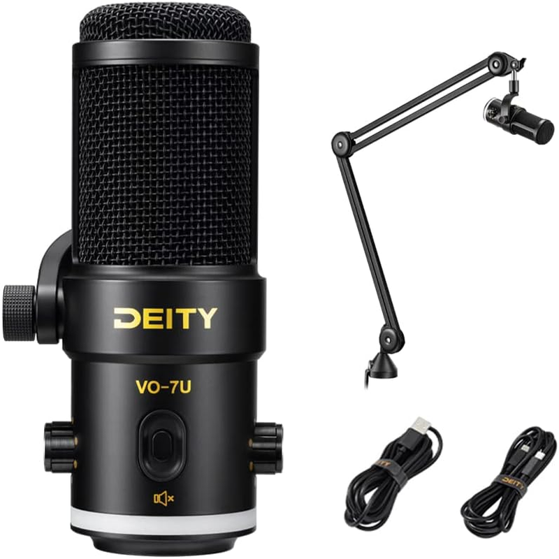 Deity VO-7U Boom Arm Kit USB Broadcast Microphone Dynamic USB Mic with RGB Lighting Effect for Phones Laptop PS5 Xbox Live Stream Conference Broadcast image number 2