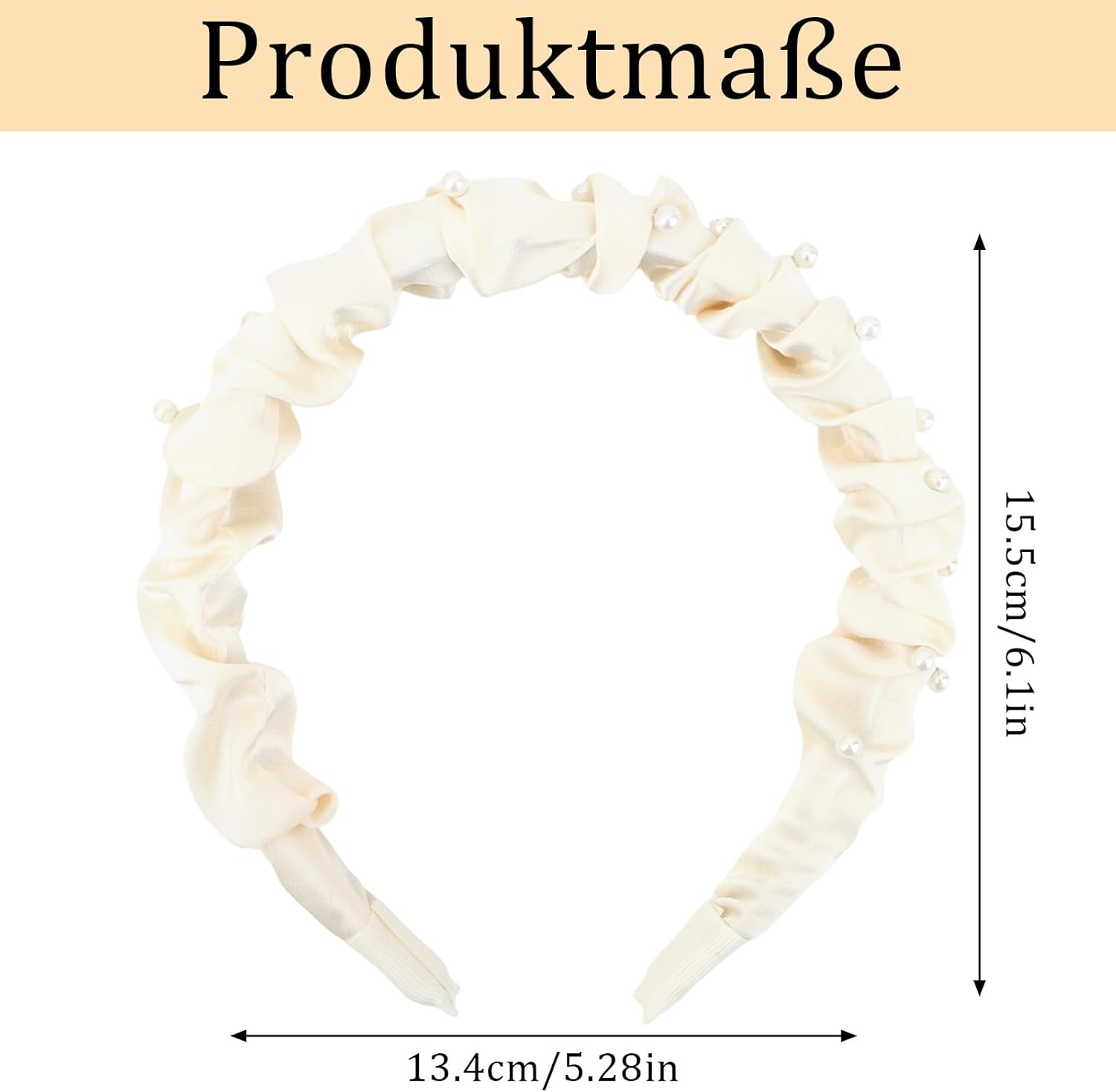 EXIPSAT Set of 2 Women'S Headbands, Elegant Pearl Headband, Perfect for Wedding & Everyday Life, Women Headband Hair Accessories image number 3