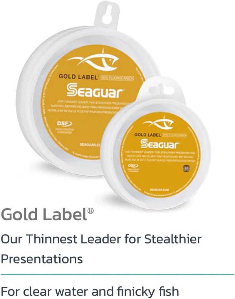 Seaguar Gold Label Fluorocarbon Fishing Line, Thin and Strong Fishing Leader, Double Structure for Strength and Softness, Low Memory for Easy Cinching Knots image number 2