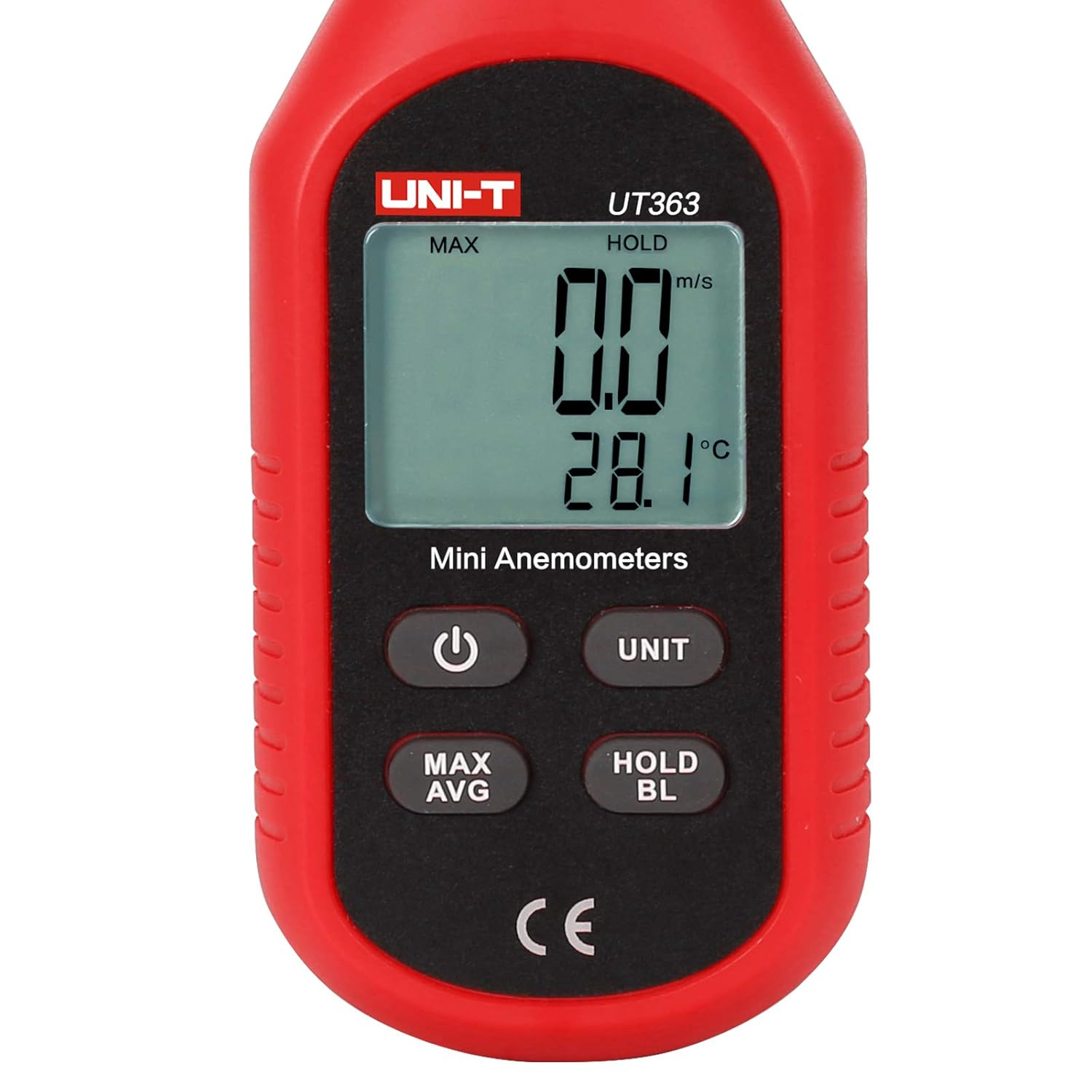 UNI-T UT363 Handheld Anemometer Wind Speed Meter Wind Chill Air Temperature Gauge -14&deg;F to 122&deg;F (-10&deg;C to 50&deg;C) with LCD Backlit Max/Avg Data Hold image number 4