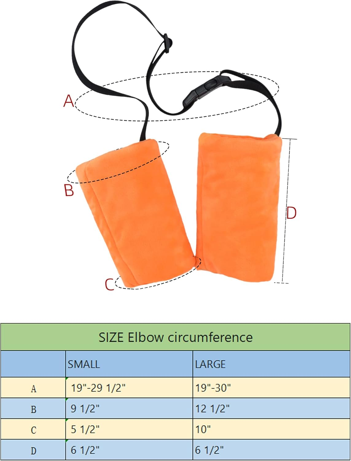 Dog Elbow Protector Fleece Elbow Sleeves with Cotton Pad for Dogs Prevent Injury (Large)