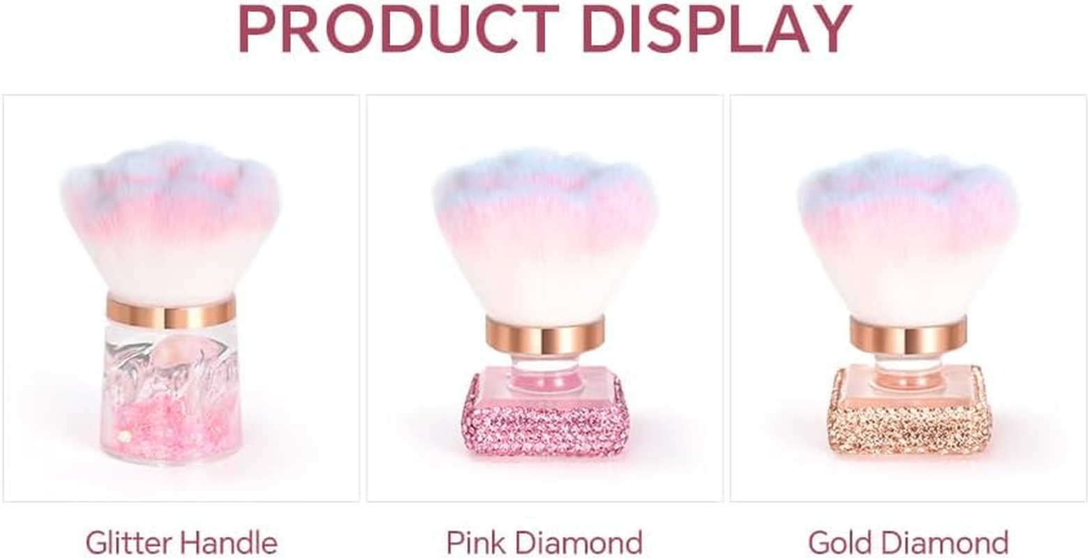 Rolabling Nail Dust Brush Nail Art Dust Cleaner for Acrylic Nails Dust Brush for Nails Nail Art Manicure Dust Cleaner Brush for Nail Clipping Cleaning Makeup Brush Tools (8) image number 4