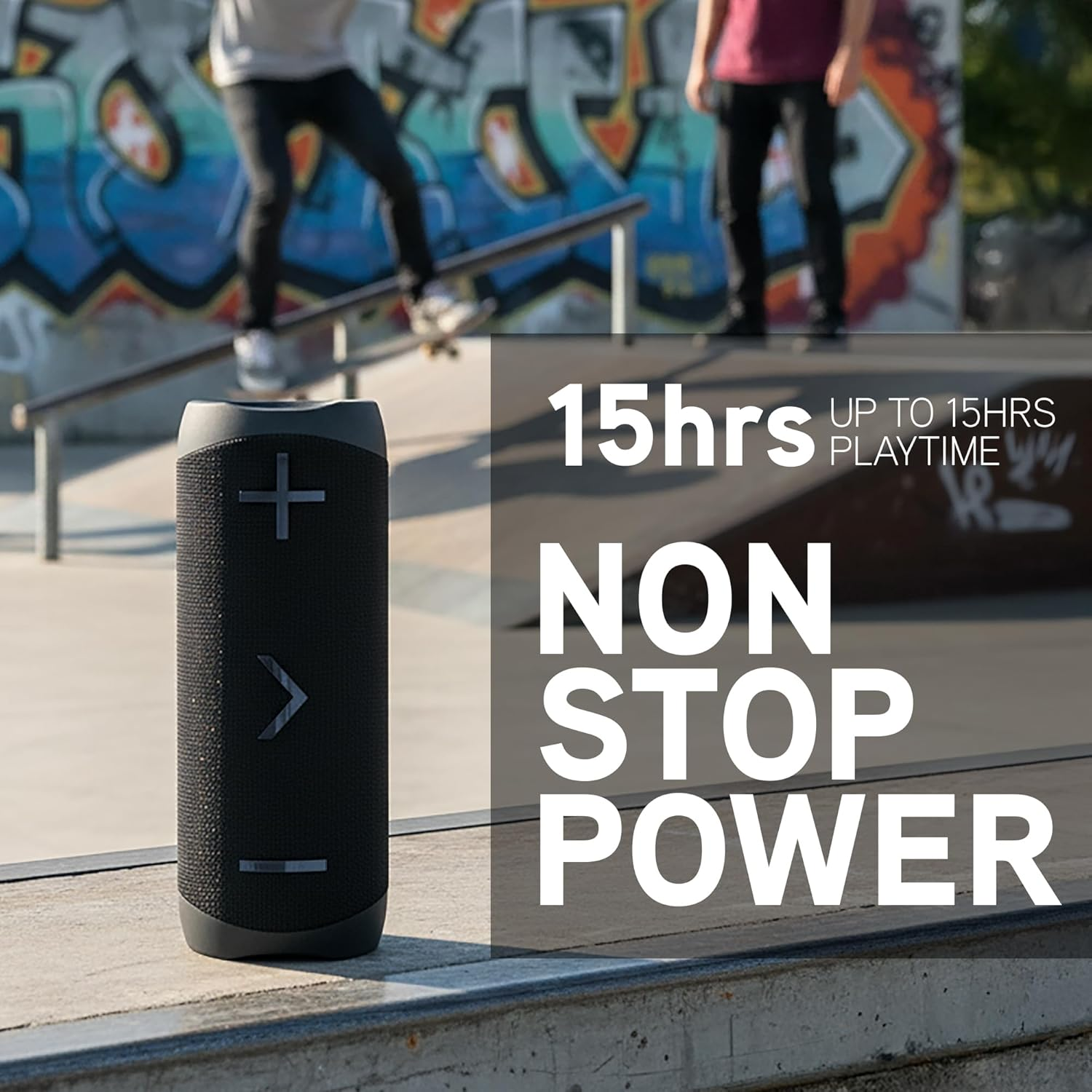 Blueant X-3D MAX Portable Bluetooth Speaker, 40W Powerful 360&deg; Sound with Deep Bass, IP67 Waterproof, Duo Mode Wireless Stereo, up to 12 Hours Playtime, USB-C Fast Charging, Black