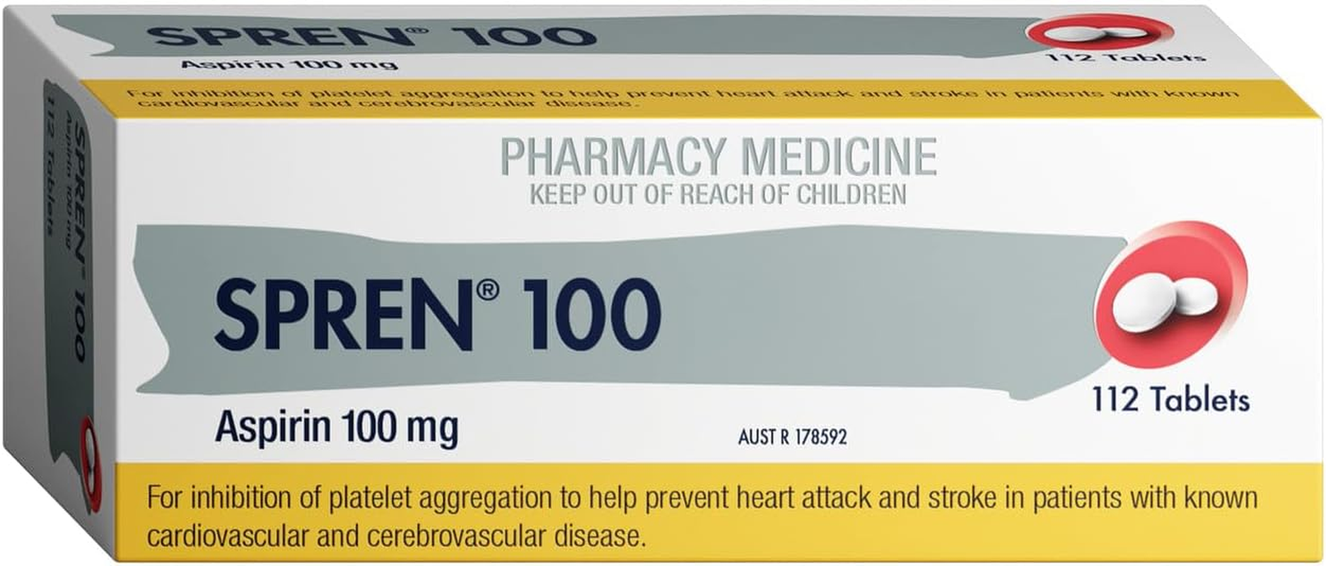 Spren Aspirin 100Mg 112 Tablets