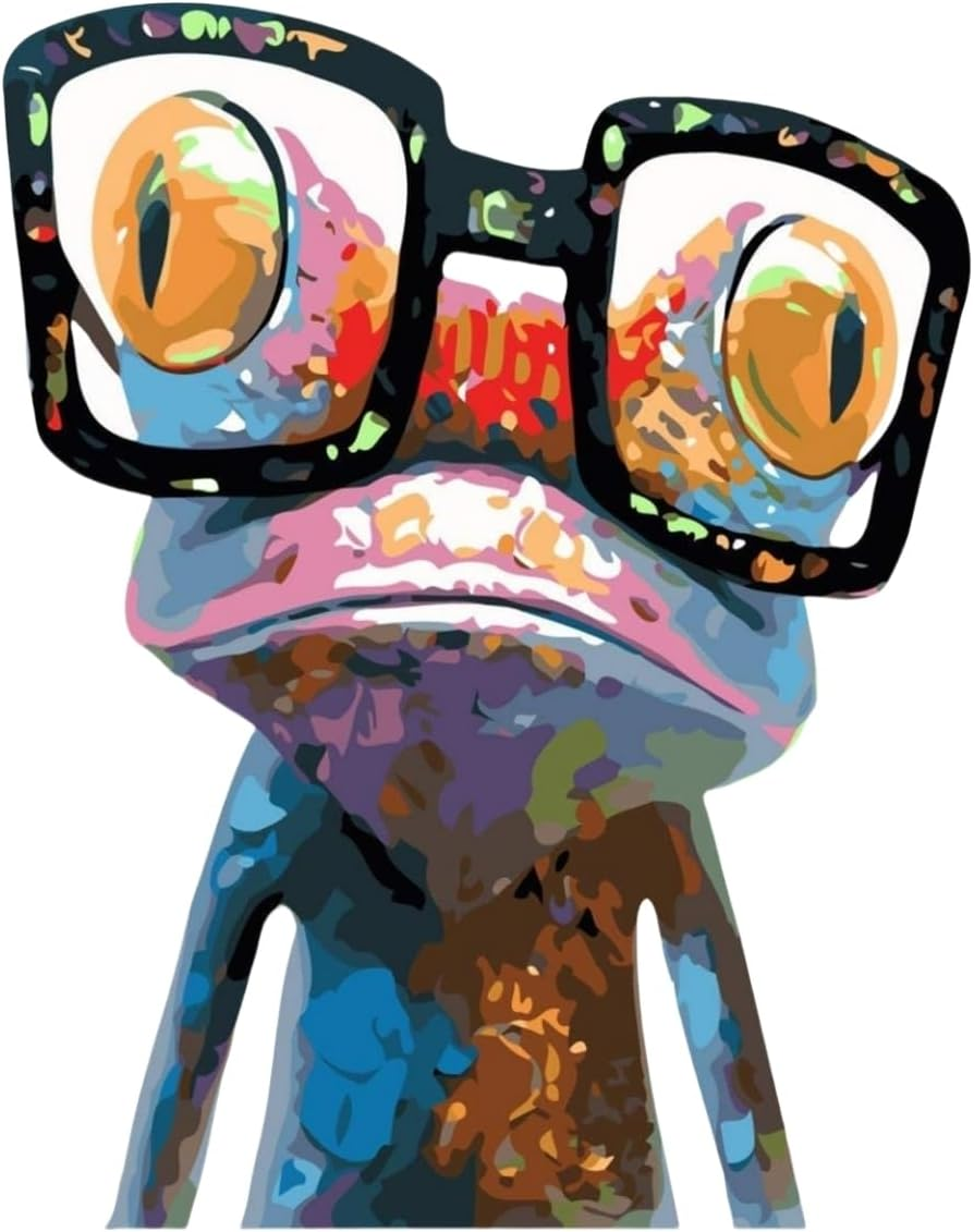 Komking Paint by Number for Kids & Adults Beginner, Paint by Numbers Kits on Canvas, Art Craft Painting Kits Gifts for Home Decor, Colorful Tiger without Frame 16X20Inch