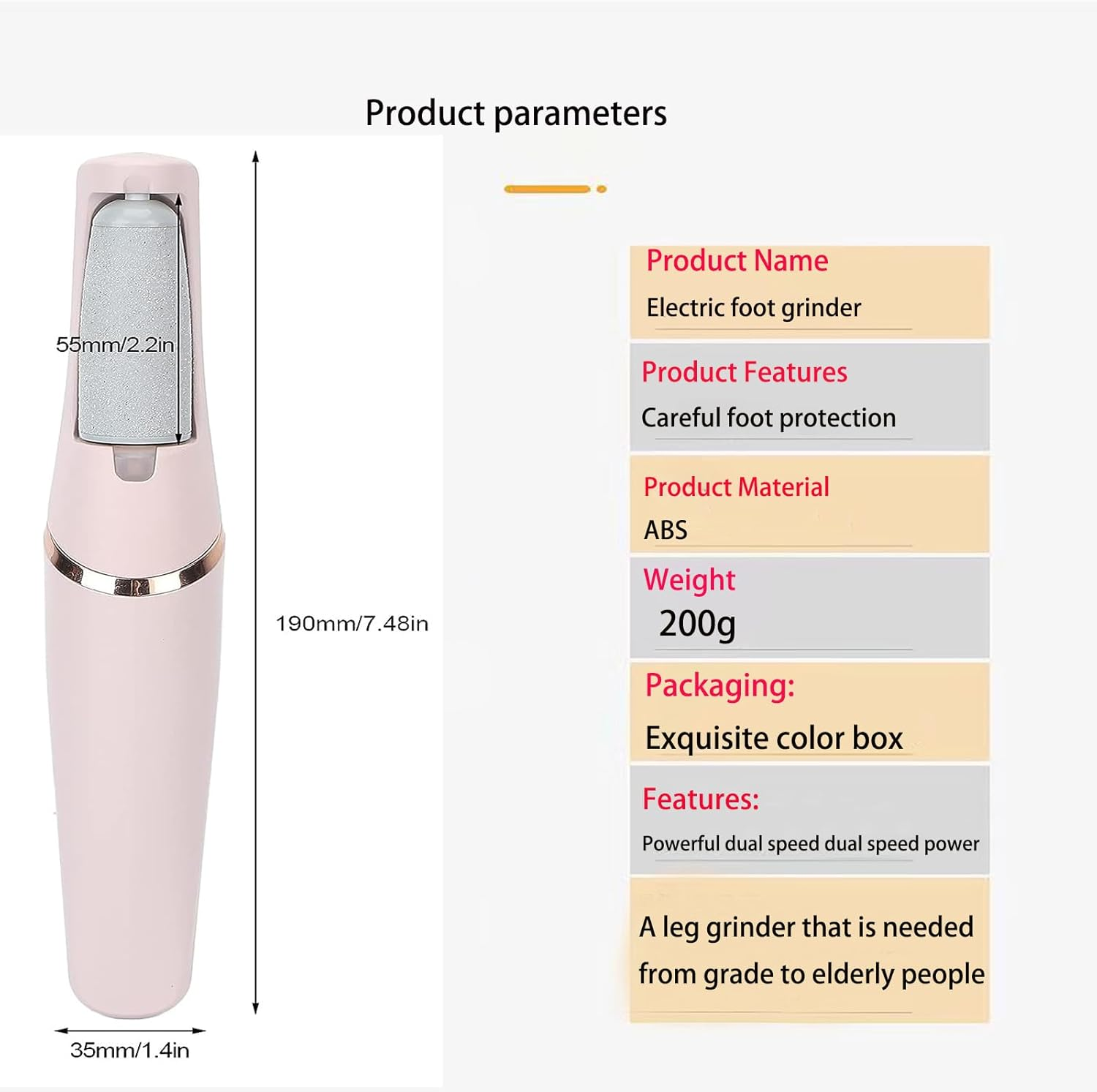 Smooth Pedicure Wand, Electric Callus Remover for Feet, Rechargeable Pedicure Tools Foot Care Kit, Pedicure Tools, Pedicure Tools Kit, Feet Care, Removes Dry Skin for Smoother Feet image number 3