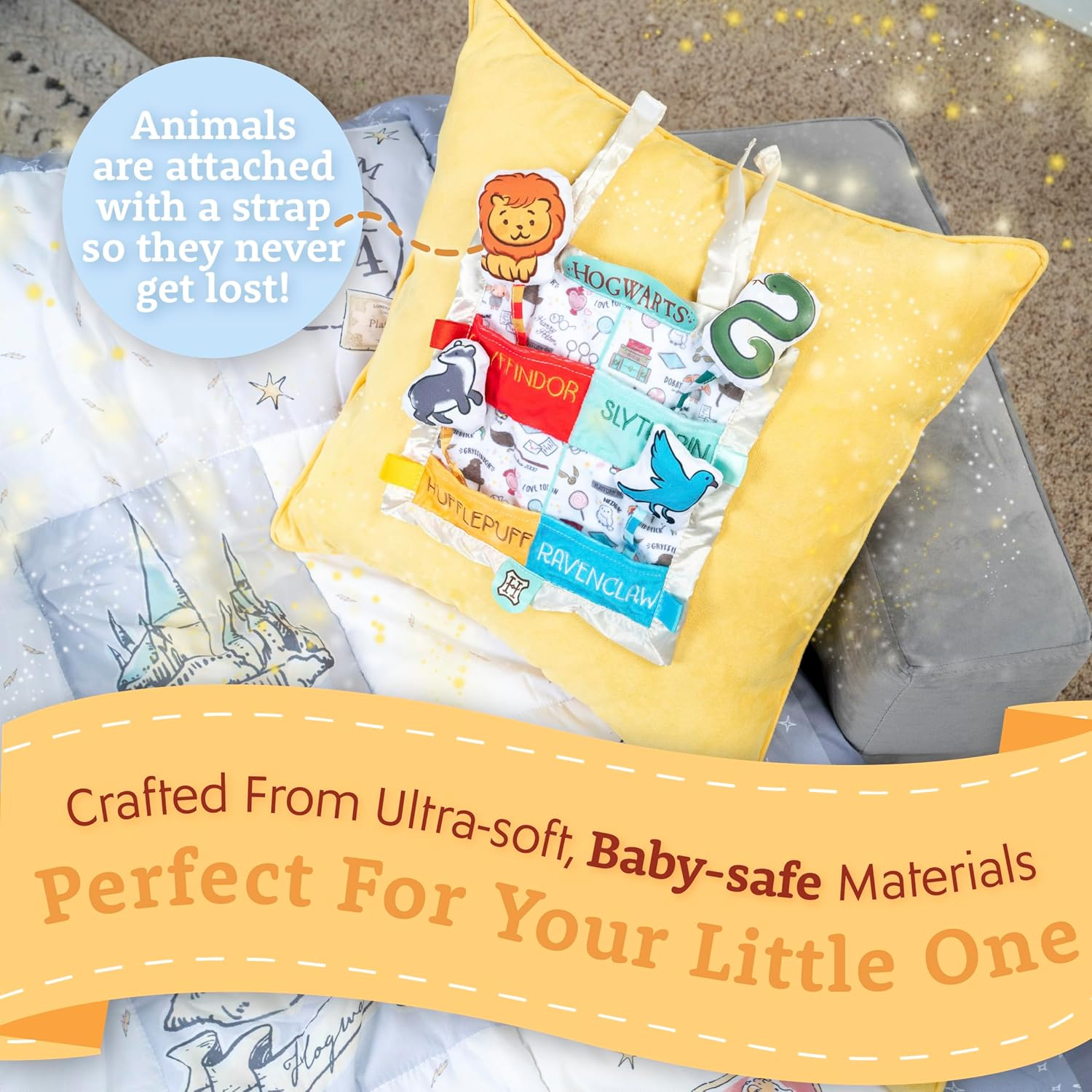 Harry Potter - On-The-Go Hogwarts House Blanky, Birth+ image number 5