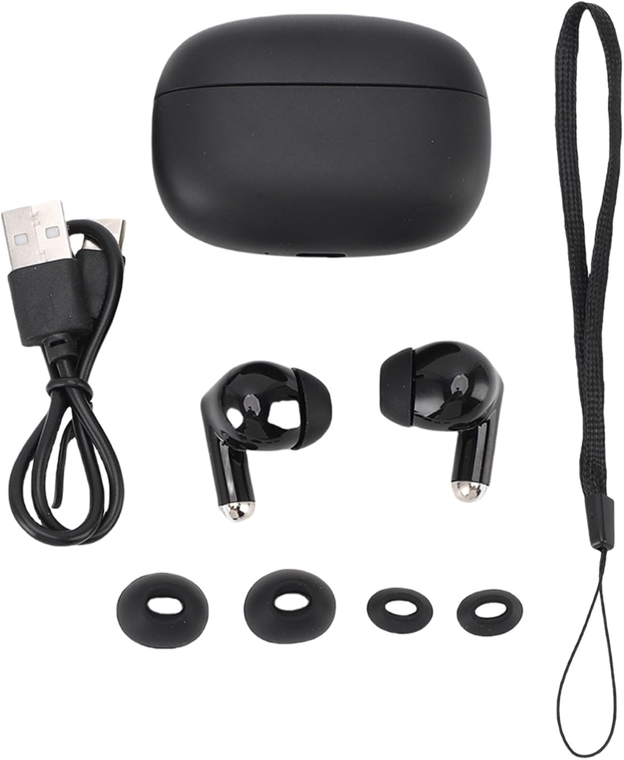 POENVFPO AI Smart Wireless Language Translator Earbuds 140 Languages Real-Time Text Translation Wearable Hands- for Business Meetings with Noise Reduction Long Battery Life image number 1