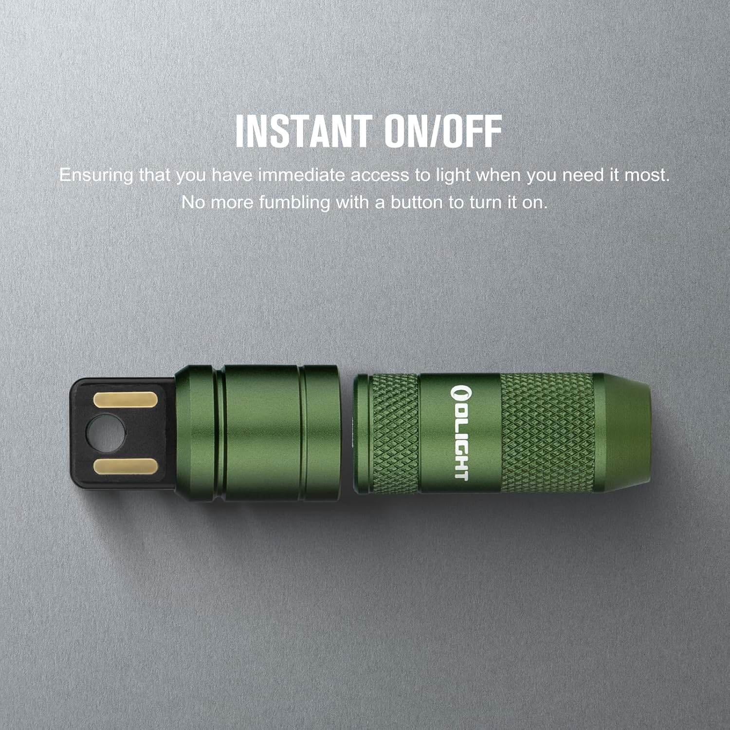 OLIGHT Imini 2 Magnetic USB Rechargeable Flashlight 50 Lumens Soft Light, Compact for Keychain or Pocket, Mini LED Flashlight for Decoration, Emergency, Camping and Gifts (Green) image number 4