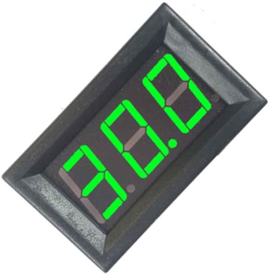5Pcs 0.56 Digital Voltmeter DC5-120V DC 5V to 120V Digital Voltmeter Voltage Panel Meter for 12V 24V 96V (Green) image number 1