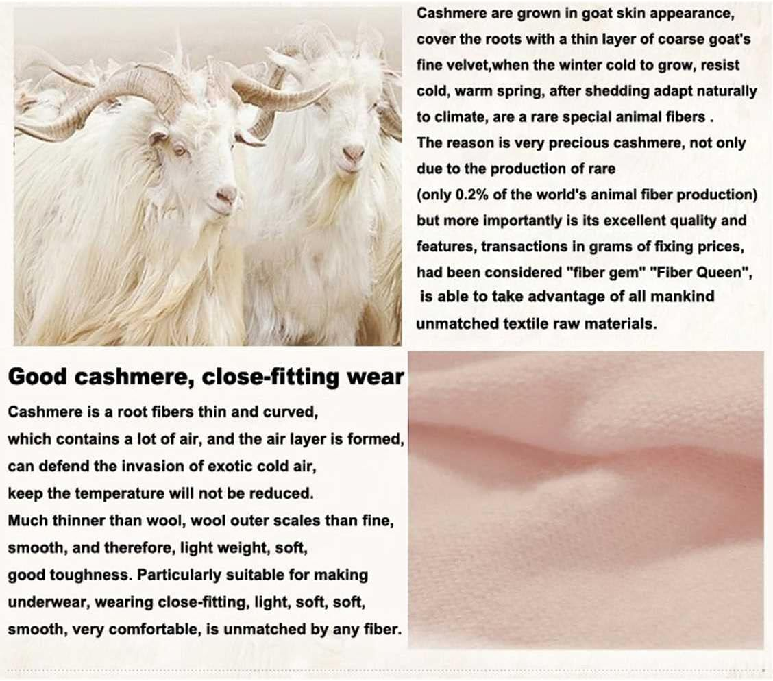 Cashmere Berets Hats Women Winter Warm Merino Wool Knitted Oversized Beige Beanie image number 6