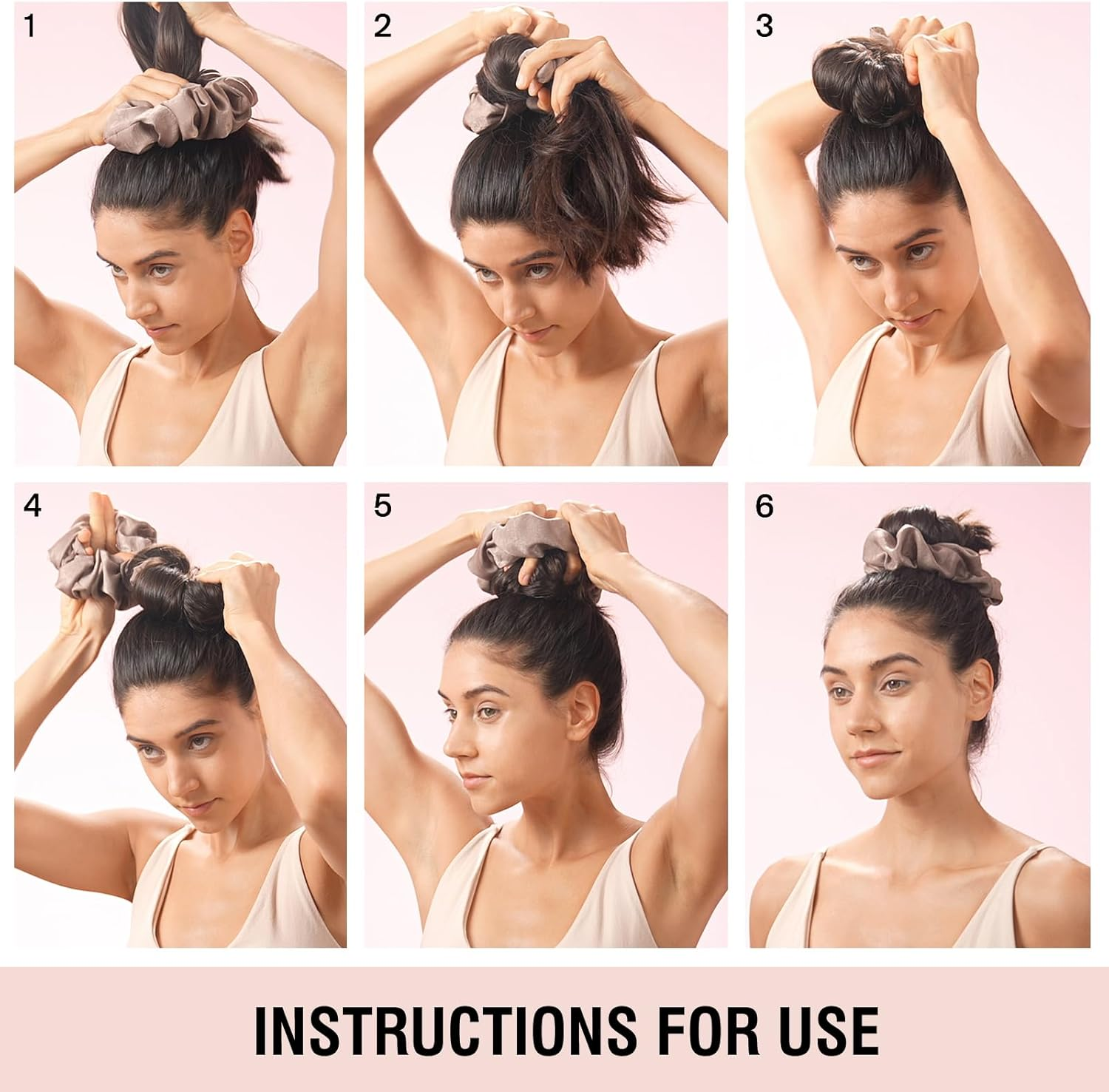 Heatless Curling Scrunchie, Heatless Hair Curler to Sleep In, No Heat Curls for Long Hair, Soft Sleep Hair Roller (Beige) image number 6