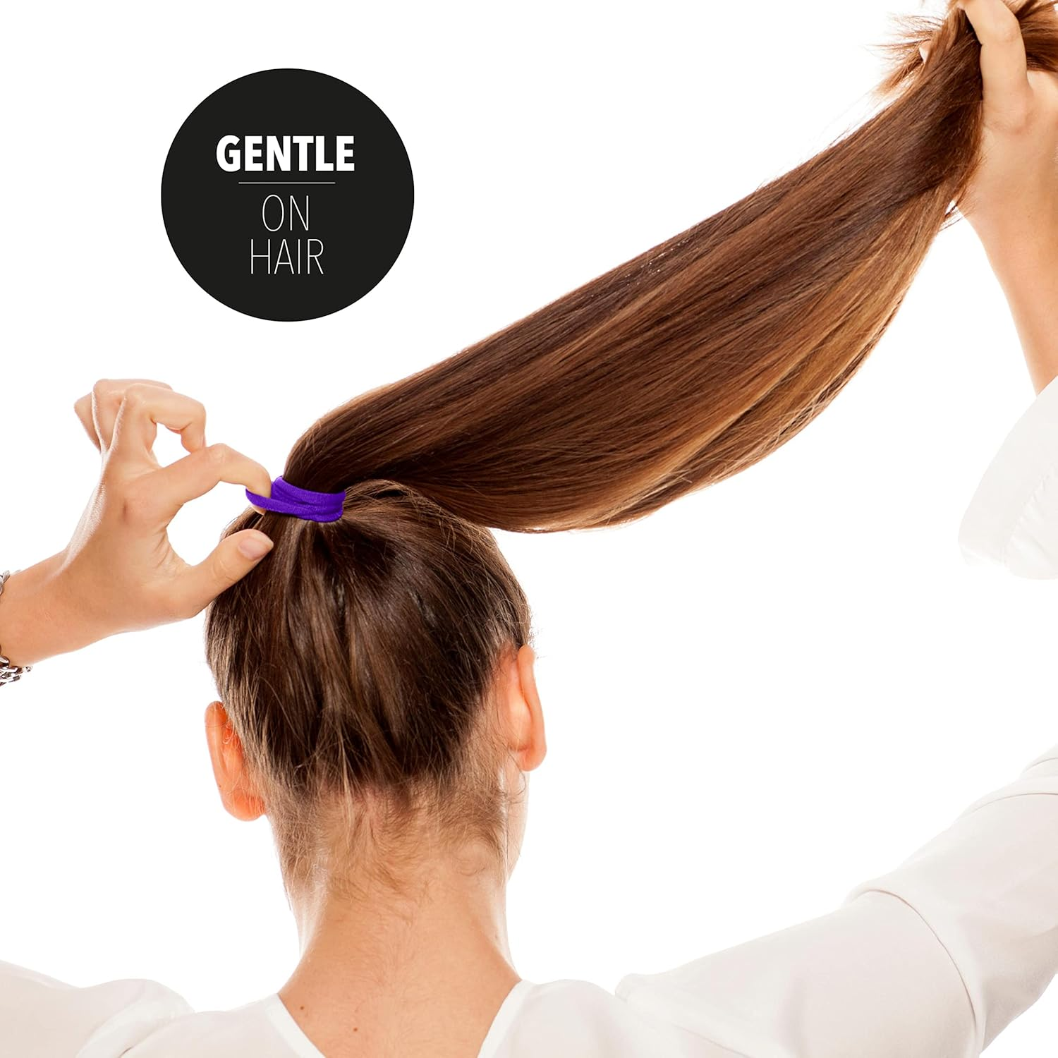 Expressions 216-Piece Hair Ties, 4Mm Bright Colors Value Pack, No Metal Ponytail Holders for Thick, Curly, and All Hair Types