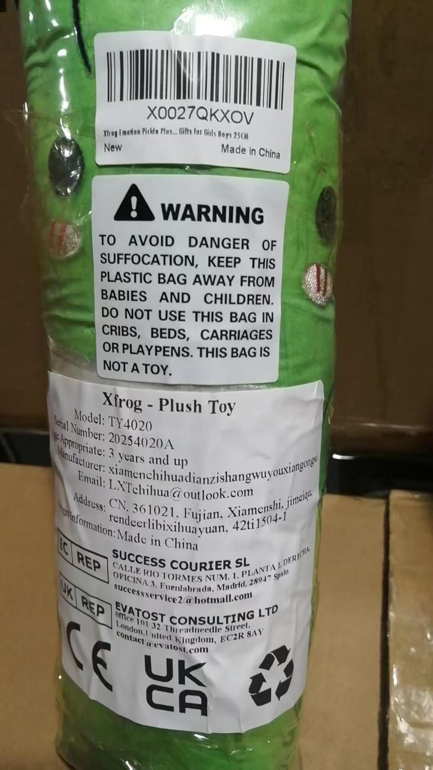 Xfrog Emotion Pickle Plush Emotional Support Plush with Positive Card Cute Cucumber Soft Toy Plush Pillow Gifts for Girls Boys 25 Cm image number 1