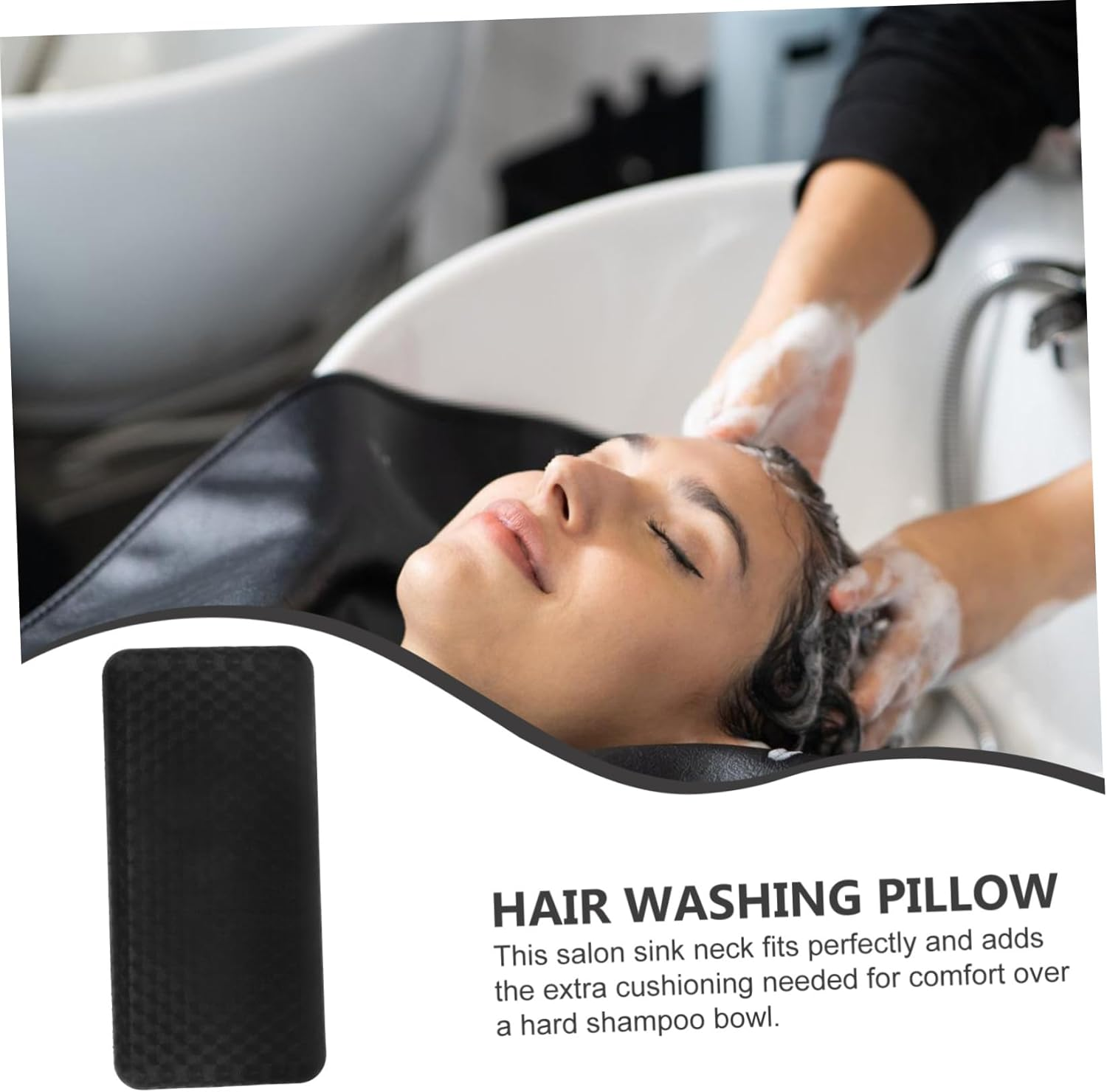 NOLITOY Shampoo Bowl Neck Pillow with Neck Support Cushion, Soft Salon Hair Washing Head Rest, Universal Fit for Spa and Hair Salon Use, Comfortable Bathing Accessory for Adults image number 6