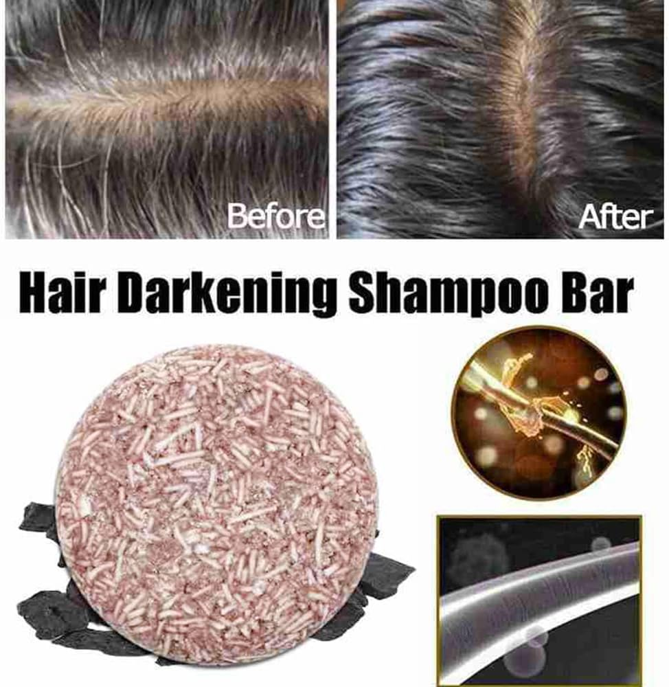 Hair Darkening Shampoo Bar Soap Hair Shampoo Polygonum Essence Hair Cleansing image number 1