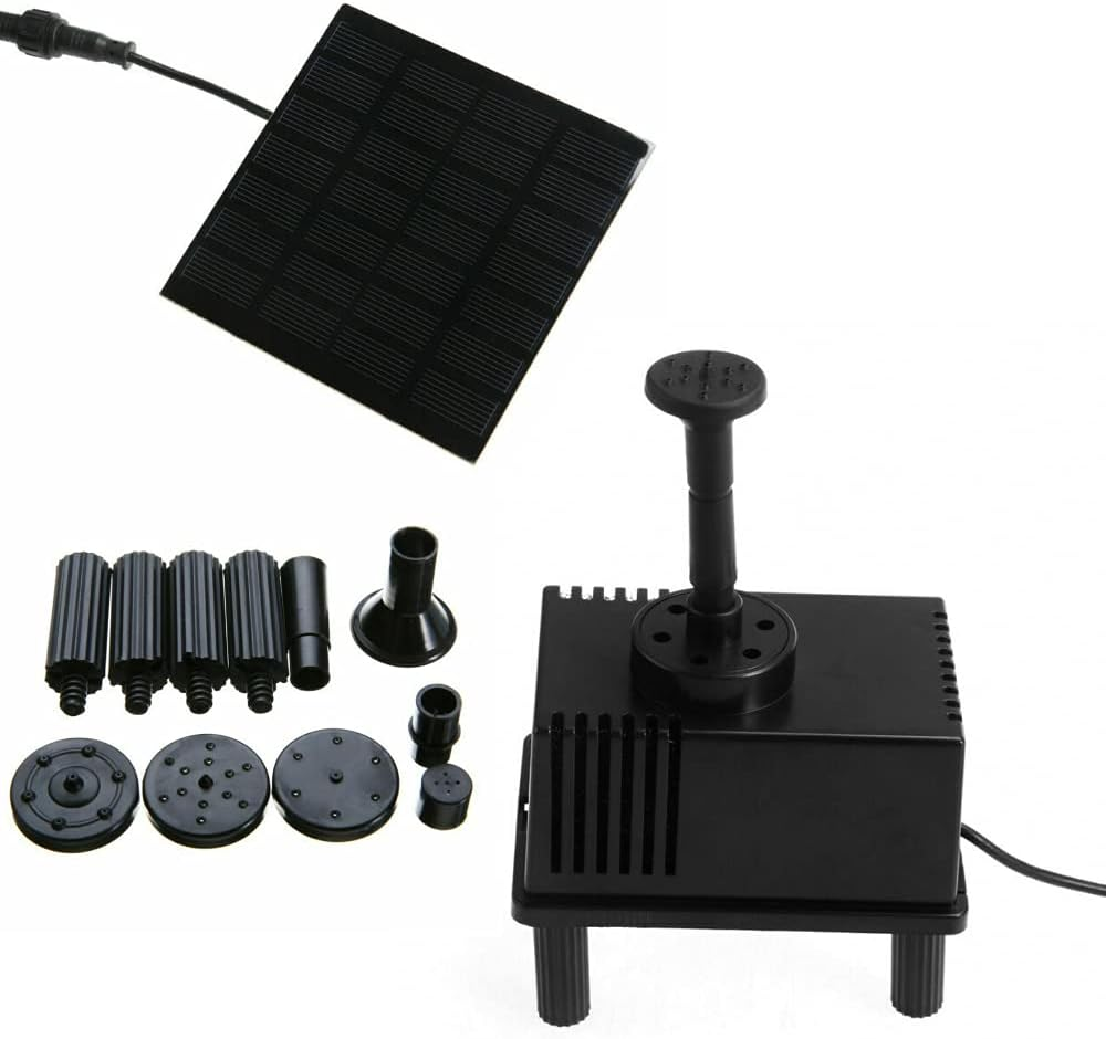 Solar Pump Powered Water Pond Garden Submersible Fountains + Sponge Filter image number 4