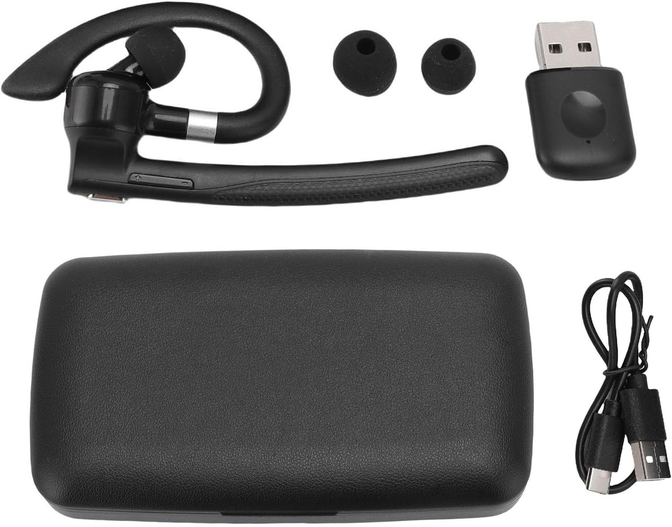 LICAEVEY Bluetooth Headset V5.4, Wireless Bluetooth Earpiece with 500Mah Charging Case 6 Hours Talking Time Built in Noise Canceling Double Mic Headphones for Driving Trucker image number 2