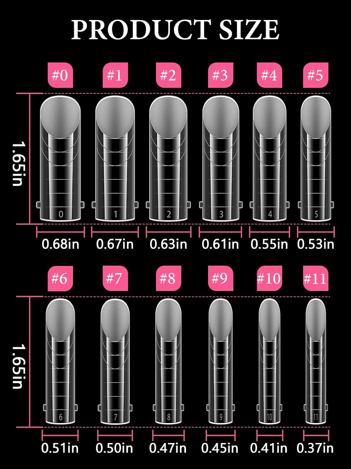 EBANKU 120 PCS Poly Gel Nail Forms for Toes, Long Square Dual Forms for Polygel Pedi Nail Extension Poly Gel Toenails Set Reusable Toe Nail Tips Mold, 12 Sizes - 120 Pieces + Nail Tools Set image number 5