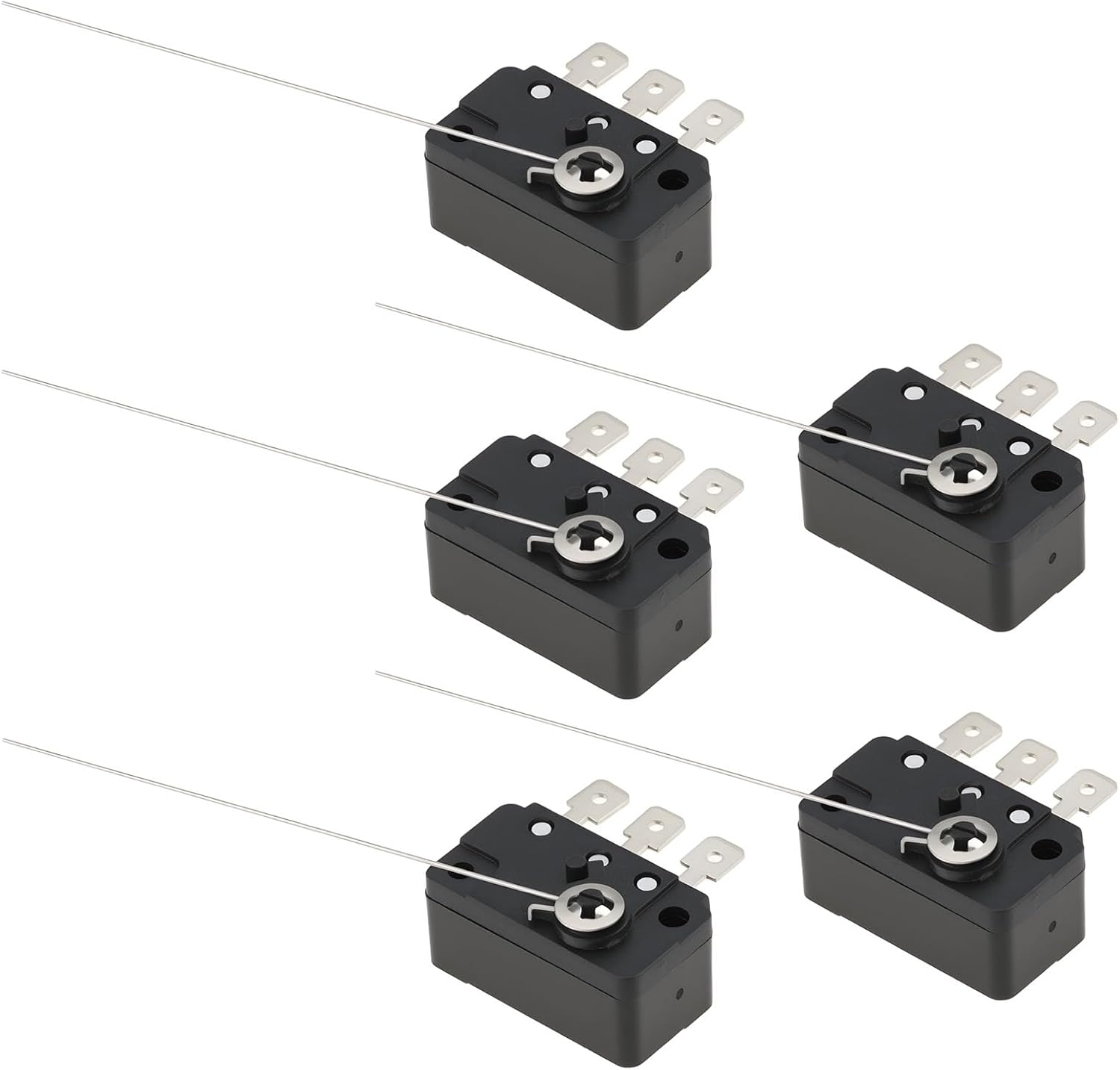 Emagtech 5 Pcs 3 Pin Long Hinge Micro Switch 4.8Mm Fit for Arcade Game Machines That Require Coin Insertion image number 4