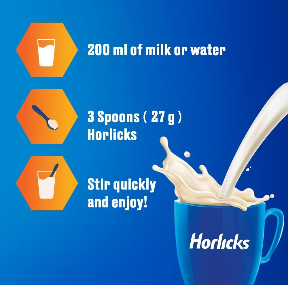 Horlicks Original Classic Malt Plain, 500 Gram image number 6