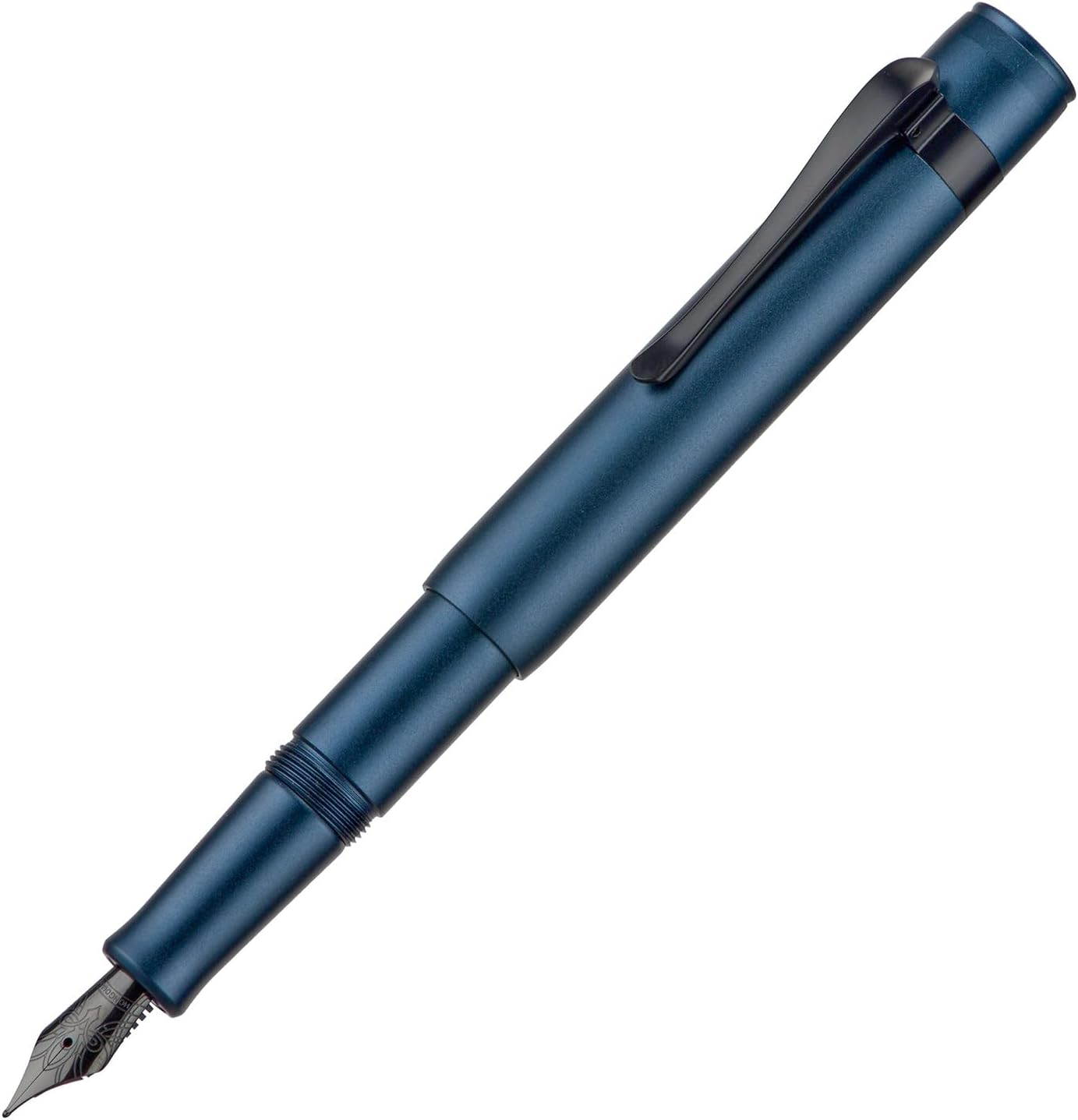 Hongdian M2 Black Forest Mini Fountain Pen, Fine Soft Nib & Sleek Shape Aluminium Short Pocket Travel Pen (Midnight Blue) image number 5