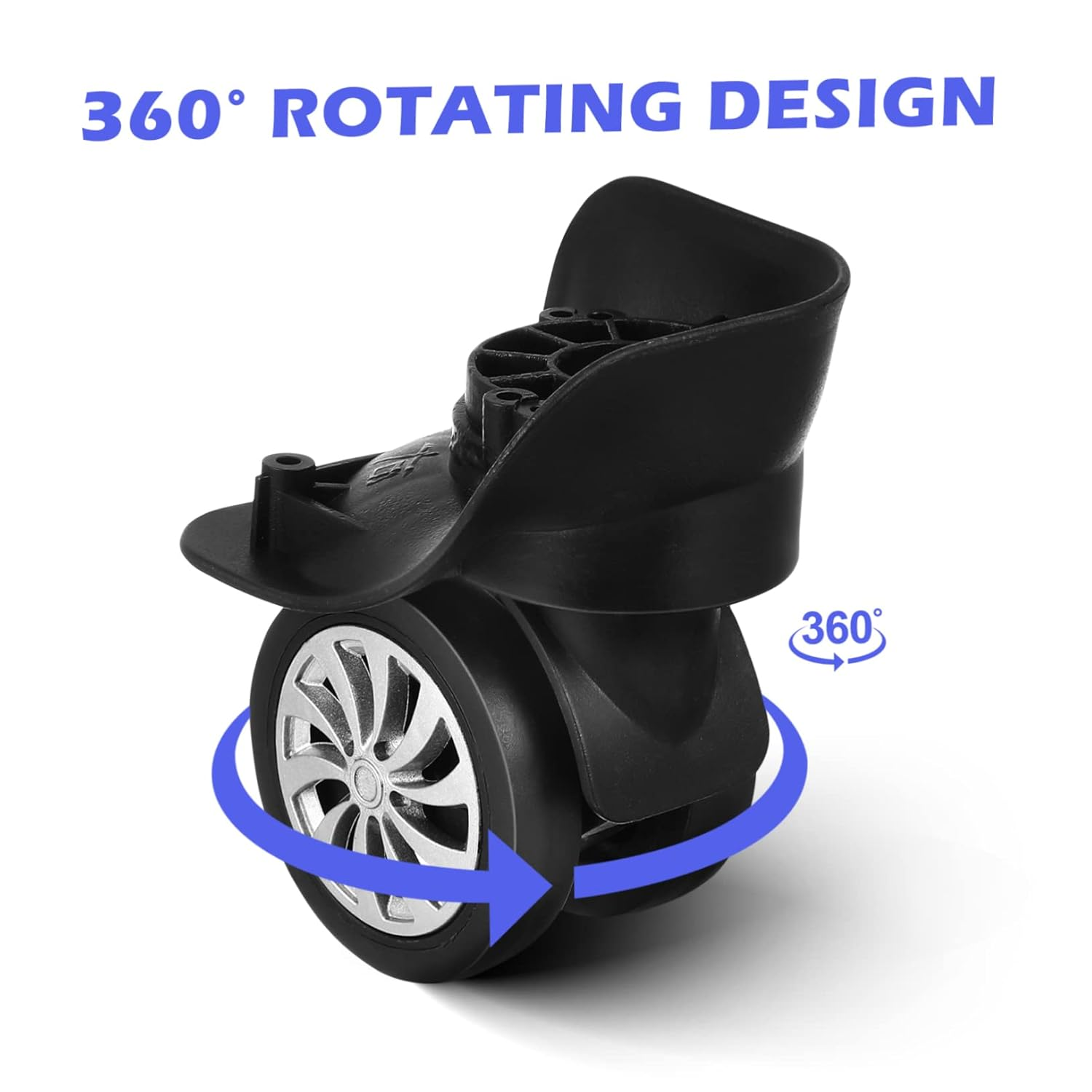 NOLITOY 4Pcs Swivel Wheels Replacement for Luggage Suitcase Durable Travel Bag Wheels Spare Parts for Smooth Mobility and Easy Installation image number 1