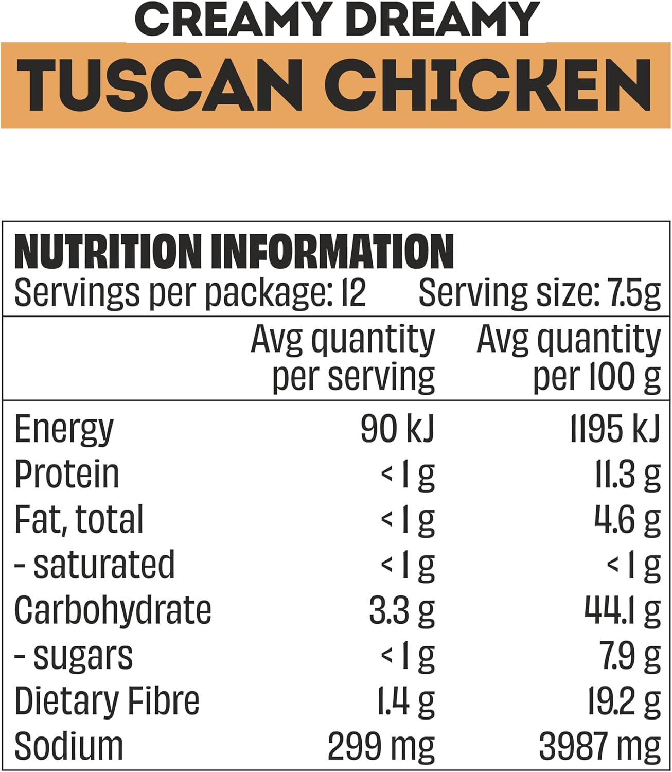 Mingle Seasoning No Nasties Creamy Tuscan Chicken