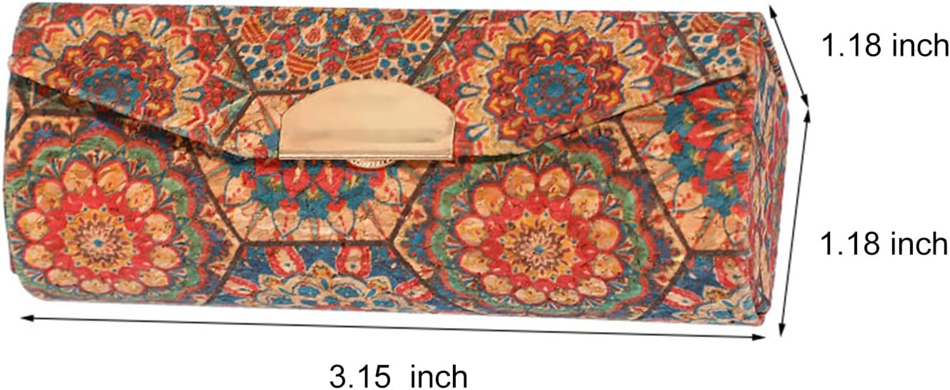 Capasin Mandala Bohemian Style 6 Pcs Lipstick Case with Mirror Chapstick Holder Storage Vintage Makeup Box Small Gifts Case image number 6