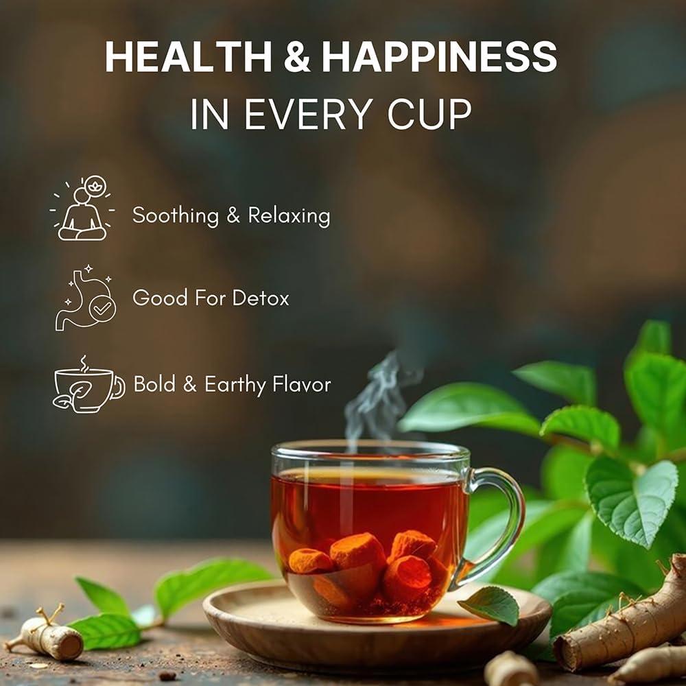 Ashwagandha Root Loose Leaf Tea 100 G | Withania Somnifera for Herbal Tea | Naturally Dried Ashwagandha Herb (Indian Ginseng) | Ideal Particle Size for Brewing Tea by Hebhac Herbals image number 6