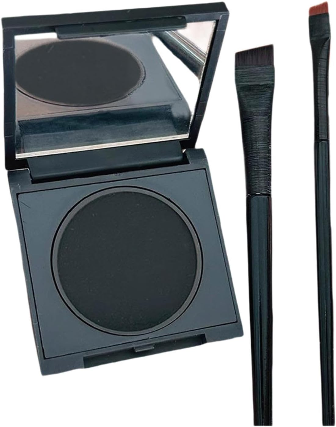 OIIBWQ Eye Liner Eyeliner Powder Waterproof Eyeliner Eyebrow Powder Pressed Eyeshadow Water Activated Makeup Set Easy to Apply Portable Suitable for Women Ma, Black