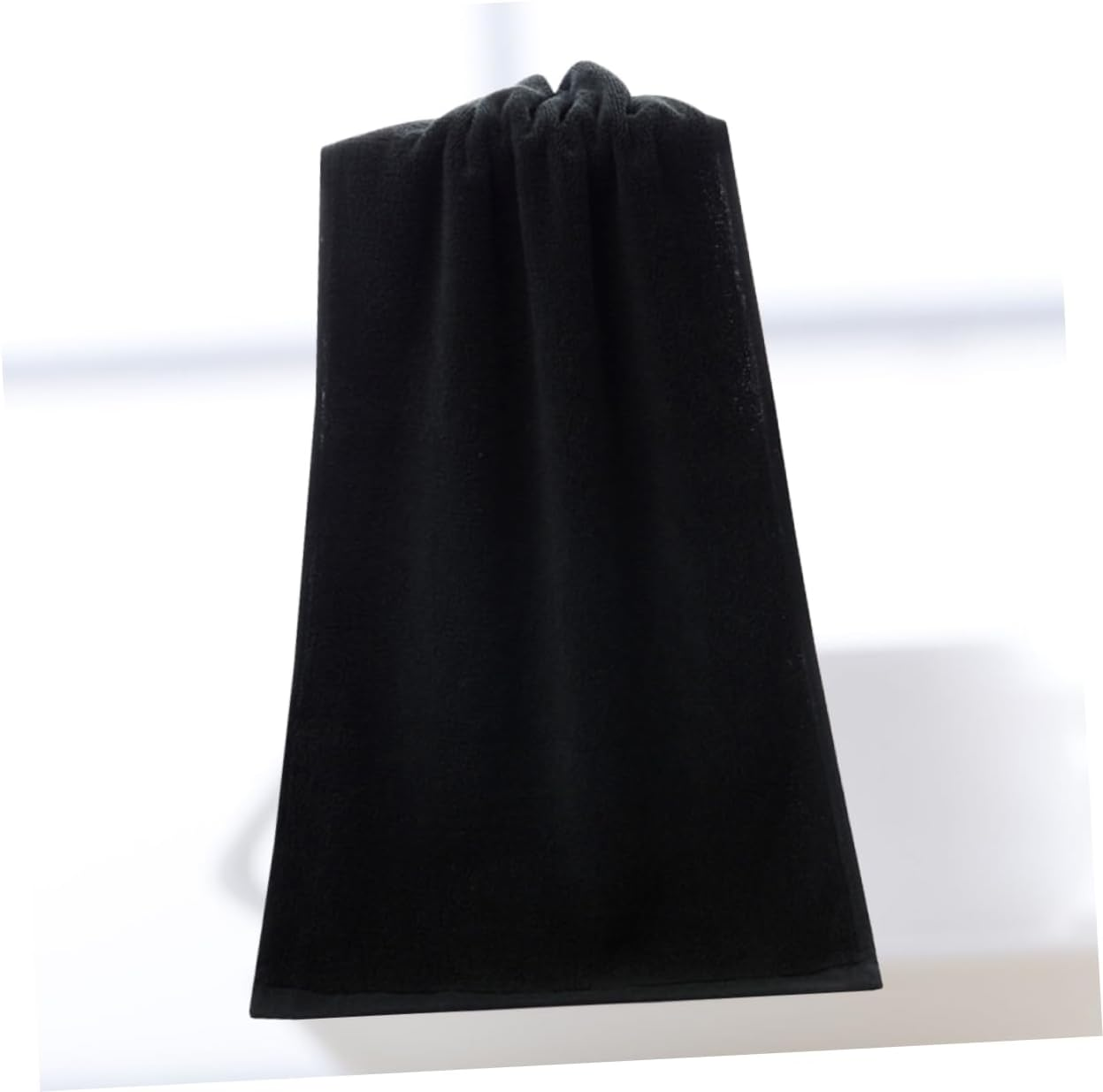 SHOWERORO Cotton Black Face Towel Fast Drying Highly Absorbent Extra Large Hotel Quality Towel for Home Spa Travel image number 1