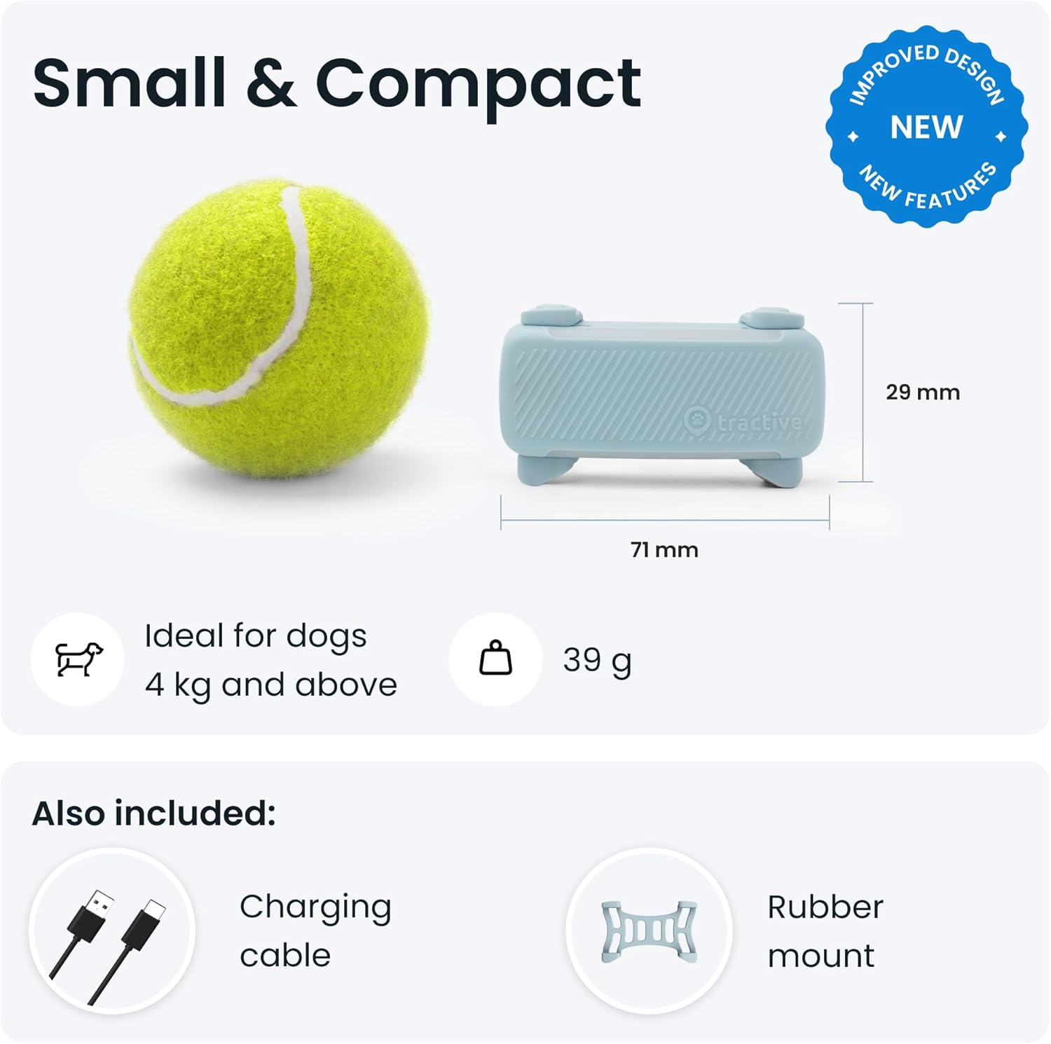 Tractive GPS Dog Tracker | Market Leader | Real-Time Location Tracking | Escape Alerts | Activity Monitoring | Health Alerts | Bark Monitoring (Mint) image number 4