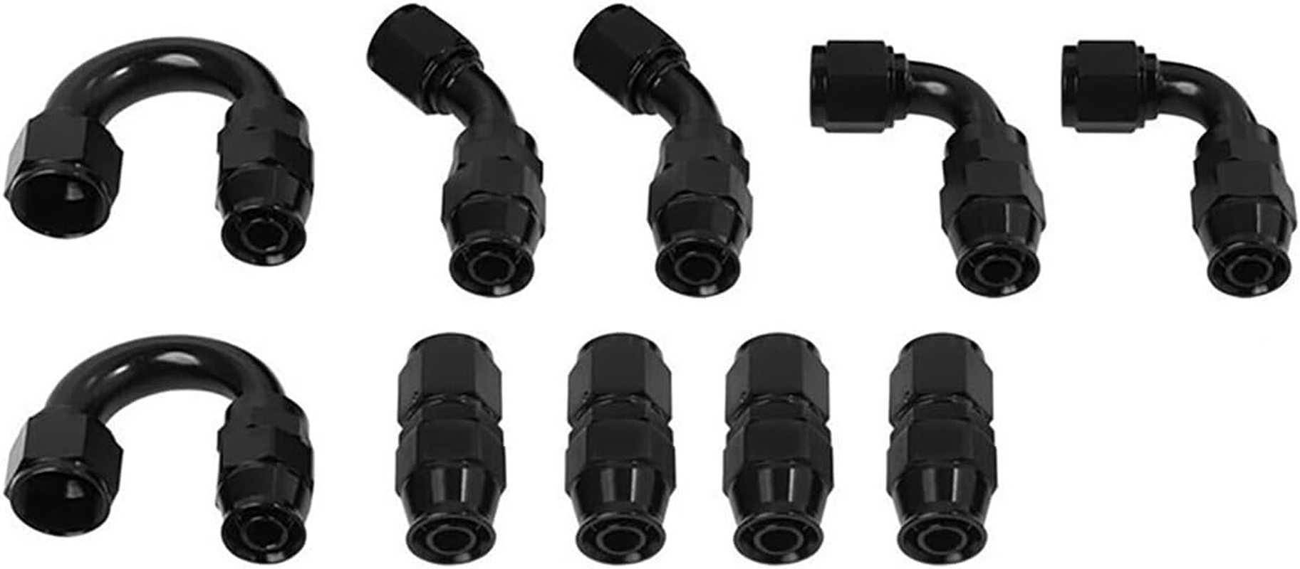 KAKA AUTO PARTS 8AN 20Ft Universal Braided Oil Fuel Line Hose Stainless Steel Nylon PTFE E85 with 10Pcs Swivel Fitting Hose Ends Adapter Kit