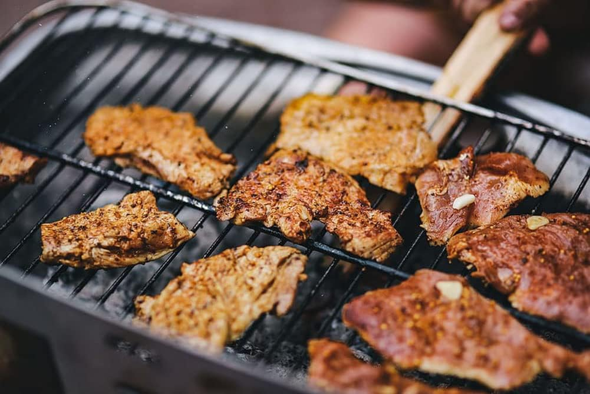 Bacon Press - Heavy - Duty Cast Iron Grill Press Meat Press Steak Grill Weight Burger Smasher Burger Press with Wood Handle (Black 1) image number 6