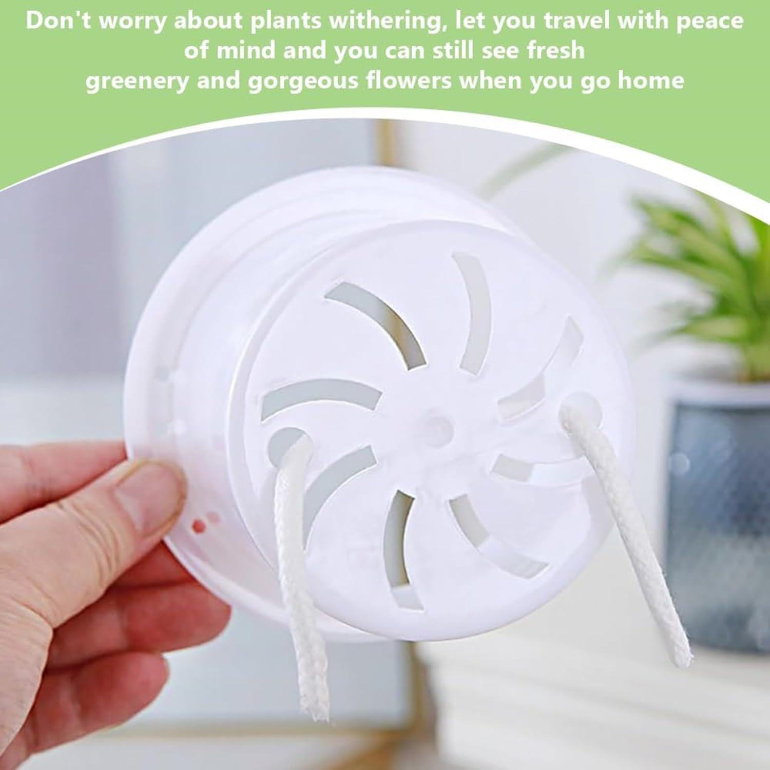 4 PCS Self-Watering Hydroponic Planters with Wick Rope, Self Watering Plant Pot with Reservoir, Indoor Clear Plastic Flowers Pots, Automatic Watering Nursery System for Small Plants, African Violet image number 4