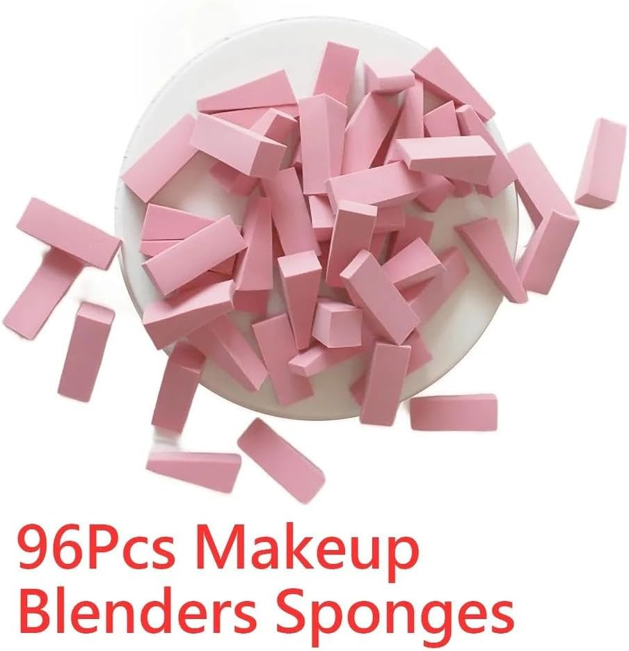 96Pcs Triangle Makeup Sponge Set, Soft Powder Puff Foundation Sponge Wedge for Face Blending, Latex-Free Cosmetic Sponges, Multi-Color Beauty Sponges by Ruibex image number 6