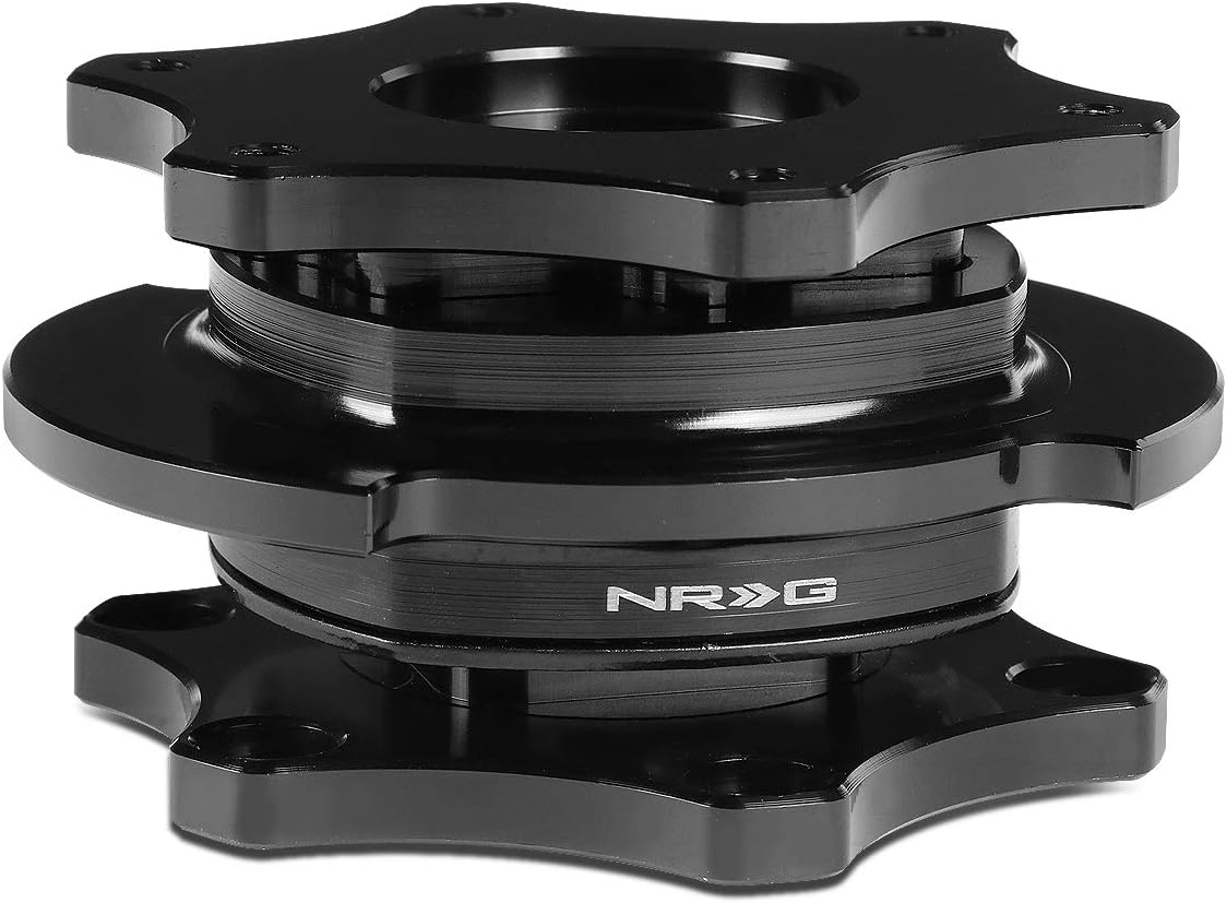 NRG Innovations NRG-SRK-R200MB-MB SRK-R200MB-MB SFI 42.1/6- Bolt Steering Wheel Quick Release Adapter, Matte Black