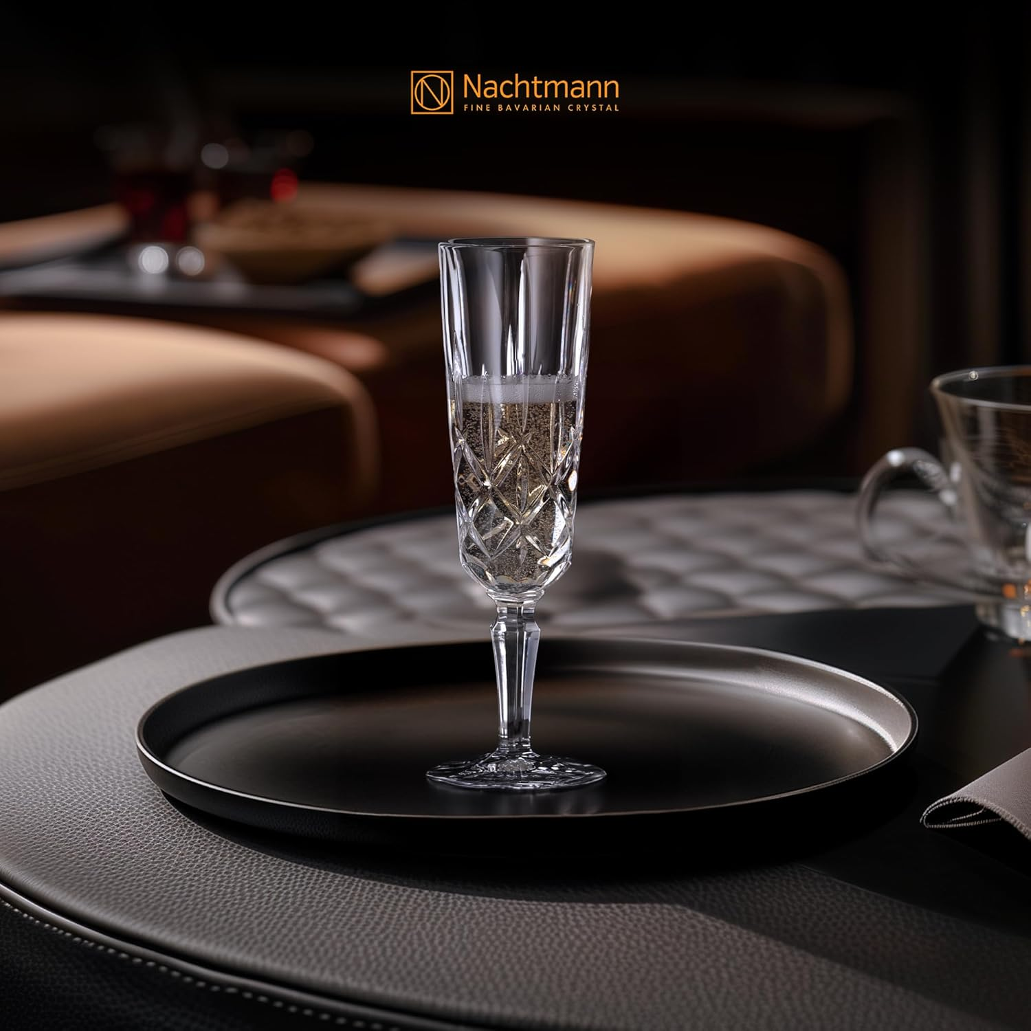 Nachtmann Noblesse Champagne Flutes, Clear &ndash; Elegant Crystal Glassware for Sparkling Wine & Prosecco &ndash; Enhances Bead & Aroma with Slimline Shape &ndash; 151 Ml Capacity (Pack of 4)