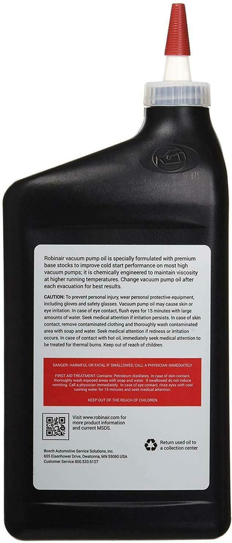 Robinair 13203.0 Premium High Vacuum Pump Oil - 1 Quart image number 2