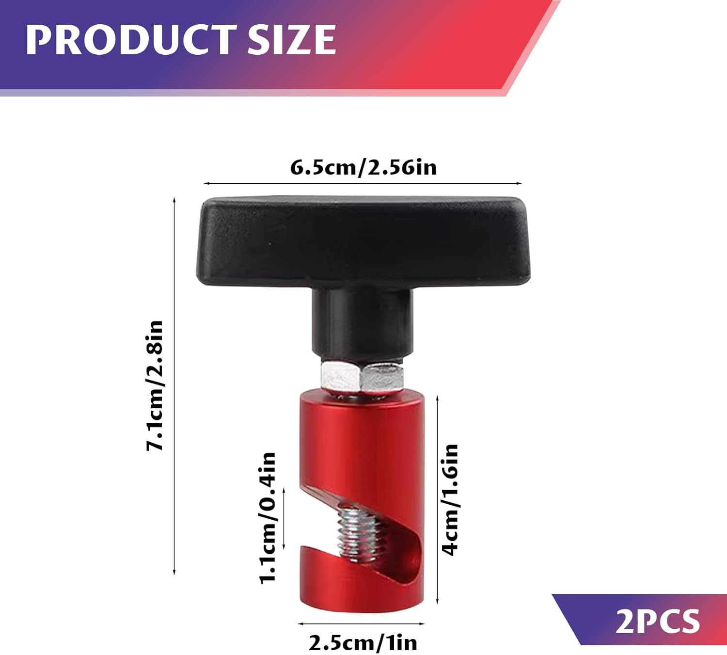 Hood Strut Clamp, 2 Pack Lift Support Clamp Hood, Car Hoods Lifting and Fixing Tool, Multi-Purpose Metal Vehicle Hoods Strut Clamps for Tailgates and Trunks with up to Dia.3/8&rdquo; (10Mm) image number 2