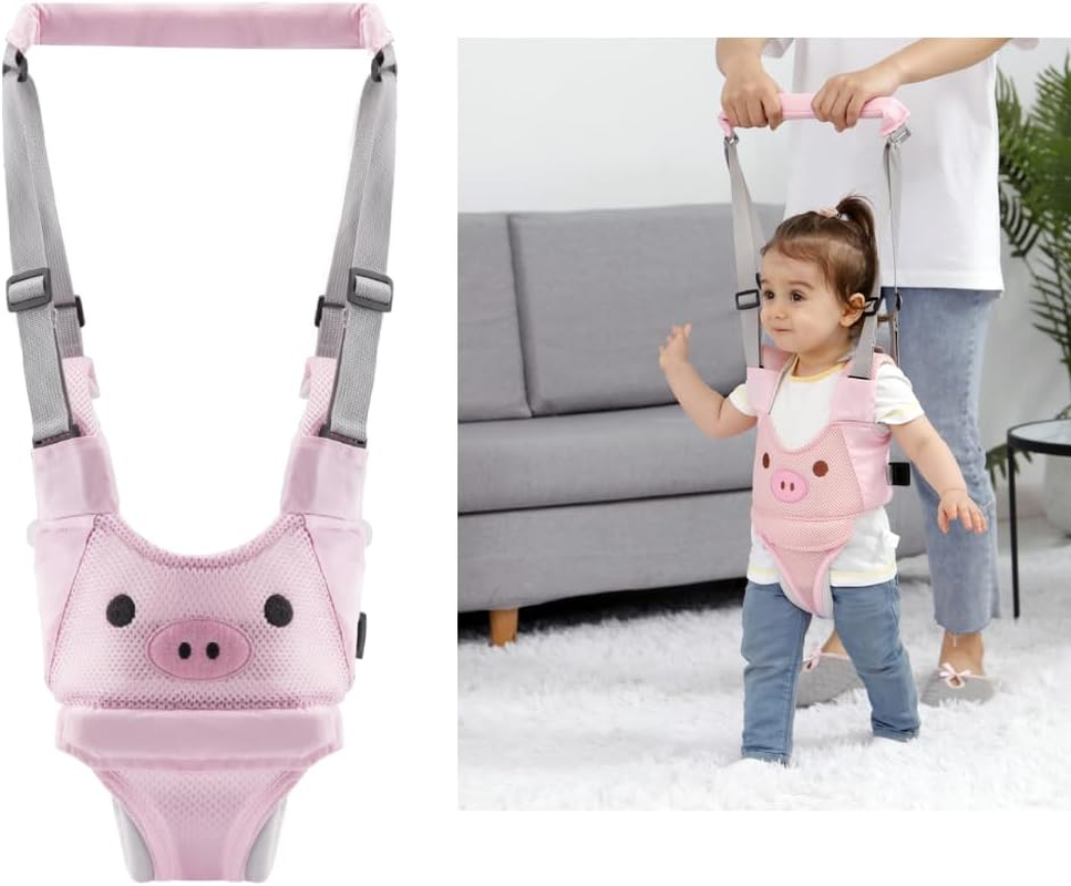 Baby Walking Harness - Handheld Kids Walker Helper - Toddler Infant Walker Harness Assistant Belt - Child Baby Walk Learning Help Support Assist Trainer Tool - for 7-23 Month Old Boy Girl Breathable