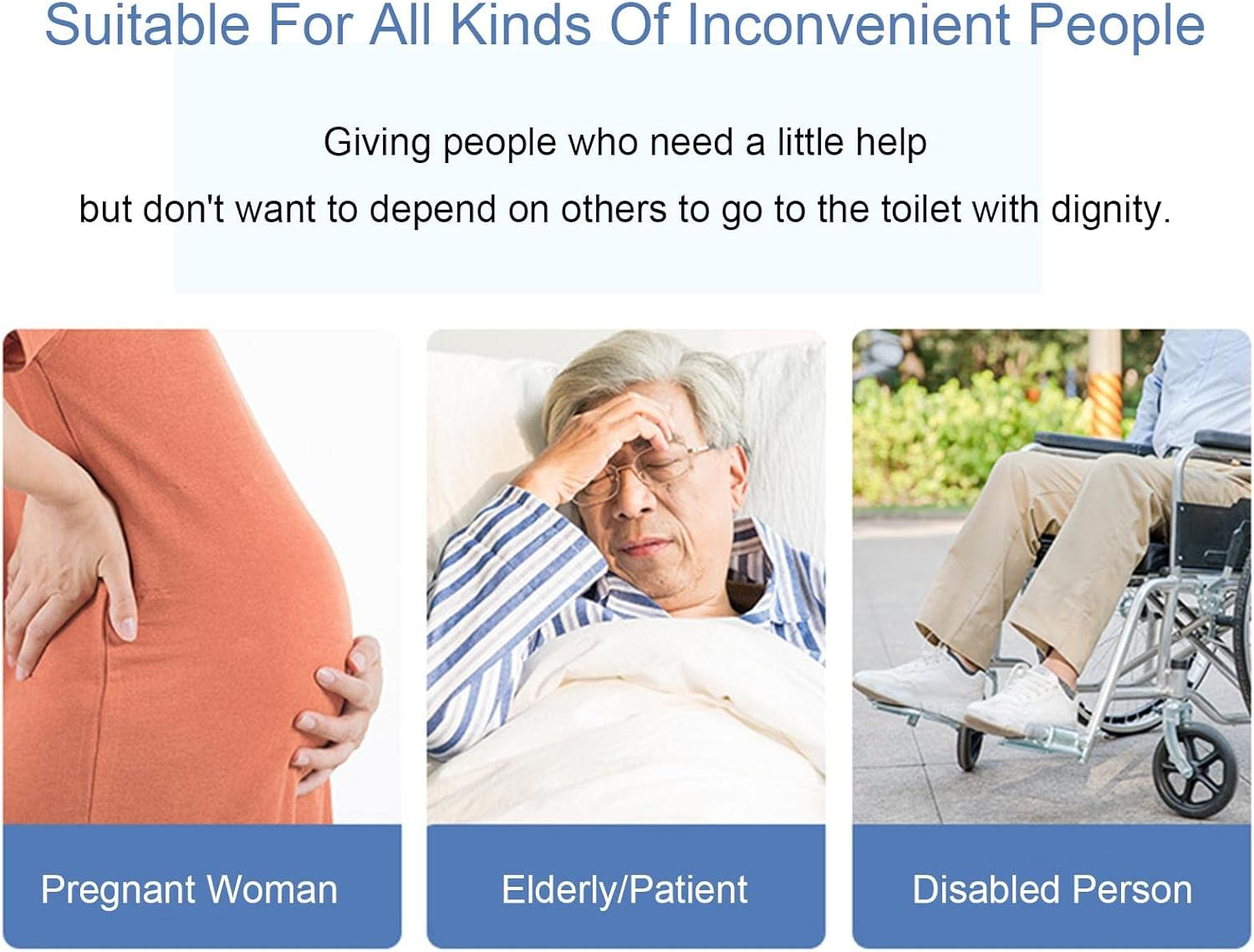 Bottom Buddy Wiping Aid, Long Reach Bottom Buddy Comfort Wipe Assist for Toileting Helper Wand Butt Wiper Cleaner, Comfort Wipe Toilet Assist Device Helper Bottom Buddy Kuitgh image number 1