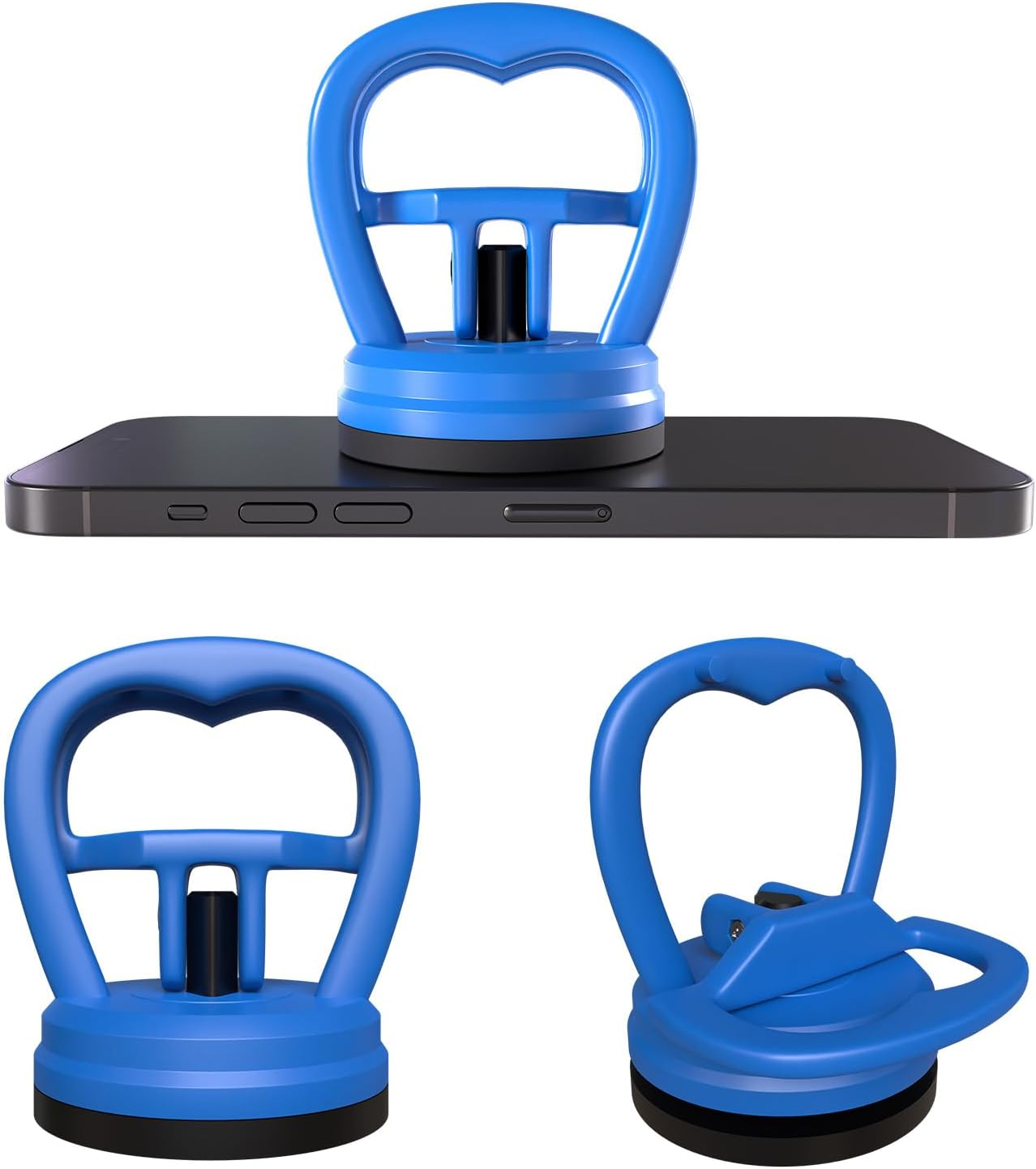 MMOBIEL Suction Cups 2 Pieces - Glass Lifter, Dent Puller and Opening Tool for Electronic Devices up to 22 Lb &ndash; Heavy Duty Vacuum Lifter &ndash; Vacuum Cup - Small Suction Cups &ndash; Blue image number 4