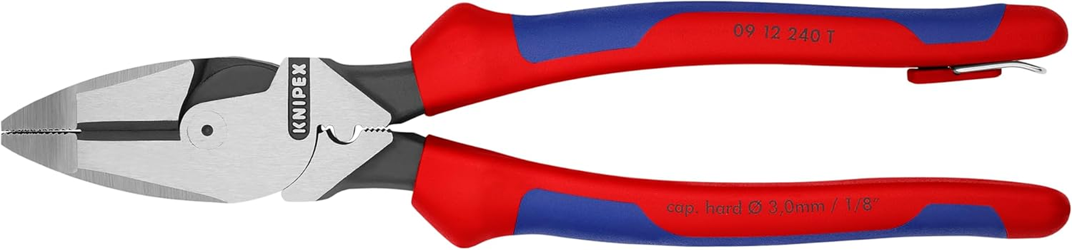 Knipex Tools 09 12 240 T BKA 9 1/4" Ultra-High Leverage Lineman'S Pliers with Fish Tape Puller, Crimper, Tether Attachment image number 3