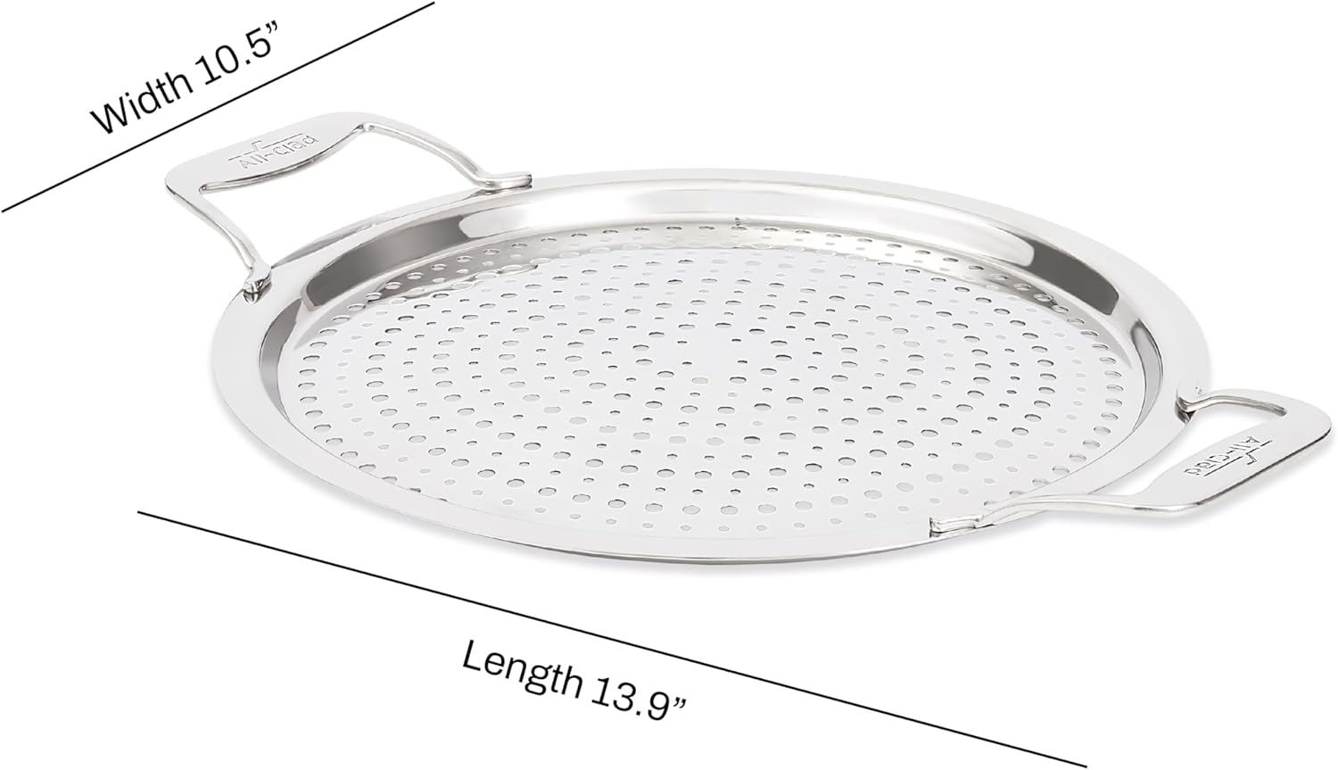 All-Clad Accessory, Stainless Steel Strain & Splatter Guard, 10.5-Inch, Easy, Mess-Free Straining, Multifunctional Design, Pots and Pans, Cookware, Kitchen Gadgets, Cooking Tools, Silver image number 5