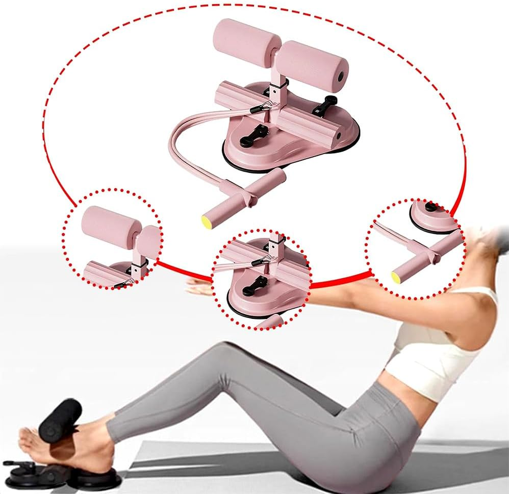 Betterlifewj Back Muscle Training Aid. 3 Powerful Large Suction Cups Are Safer and More Stable. Three Levels of Height Adjustment to Meet Different Needs. (Pink) image number 1