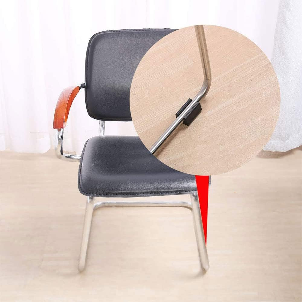 Plastic Chair Foot U Shaped Floor Glides Tubing Caps Cover 12Mm Dia Black for Tubular Steel Chairs (Pack of 20)